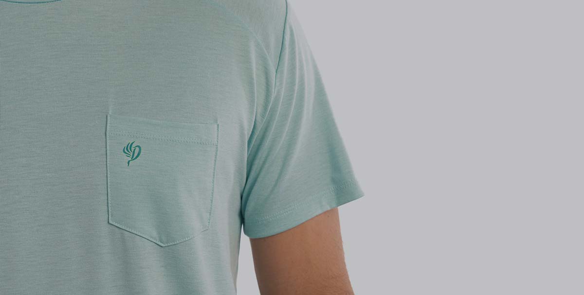 Men's Bamboo Flex Pocket Tee - Heather Deepwater – Gazelle Sports