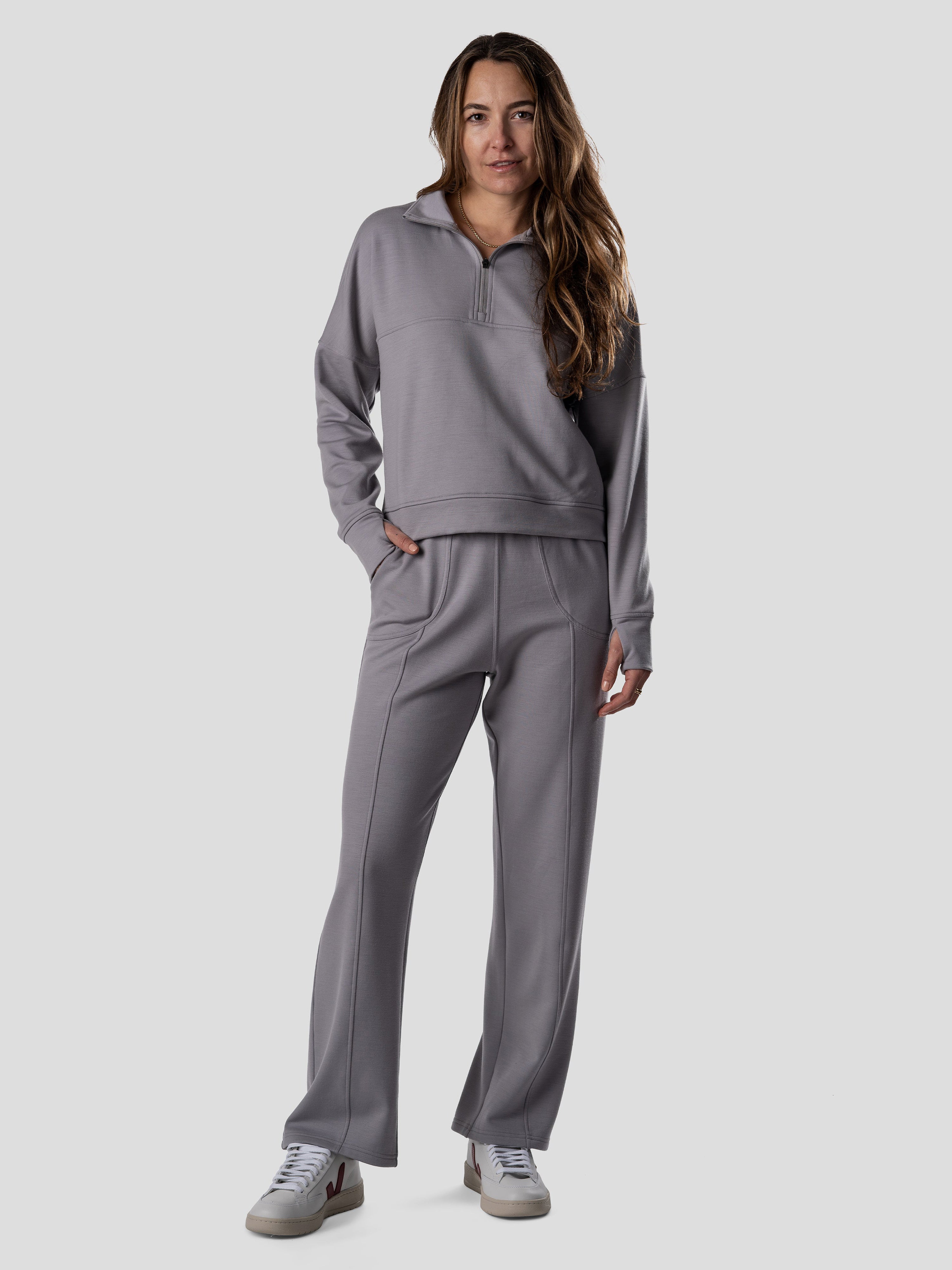 W's Barton Fleece Half Zip - Oyster