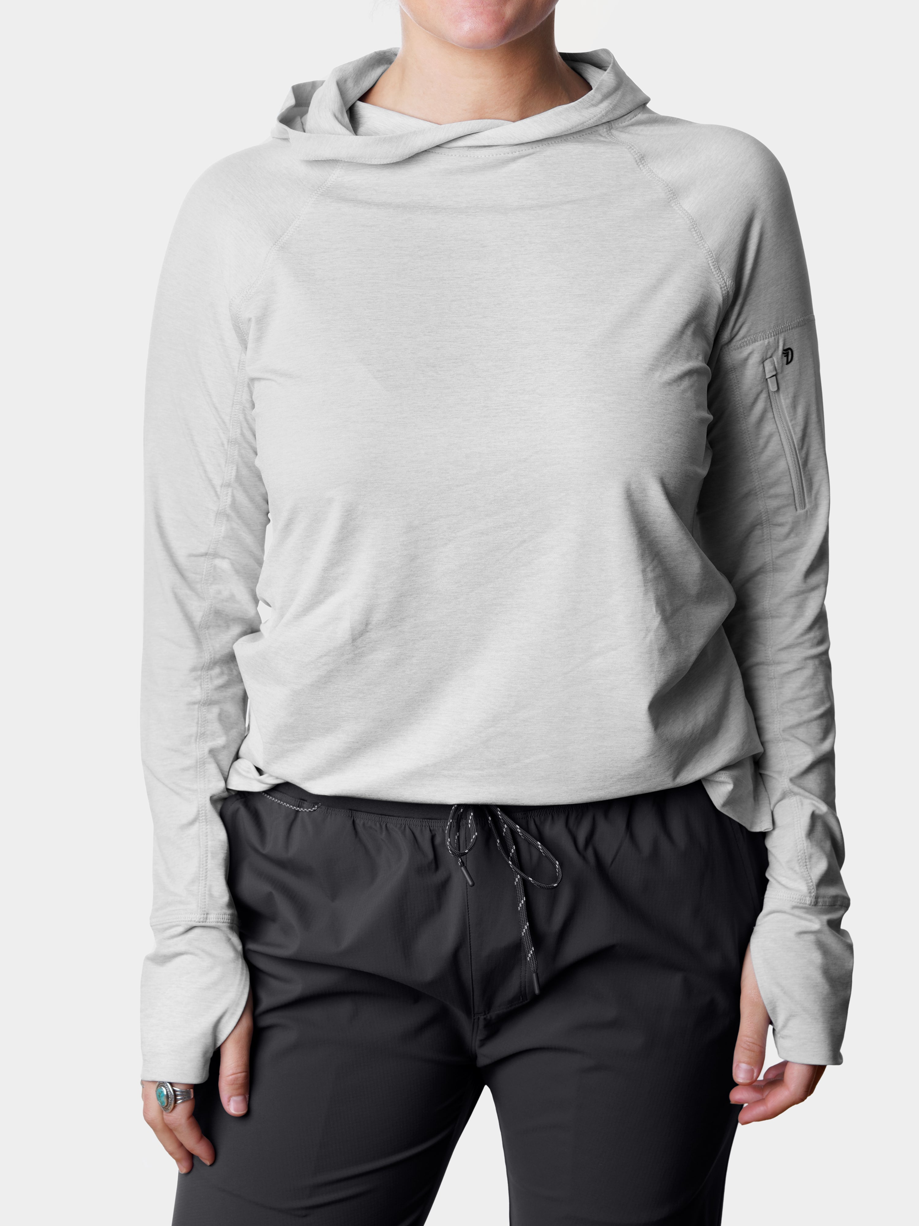 W's Rockport Hoodie - Heathered Silver King