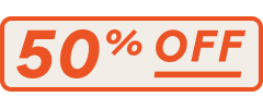 :50% off