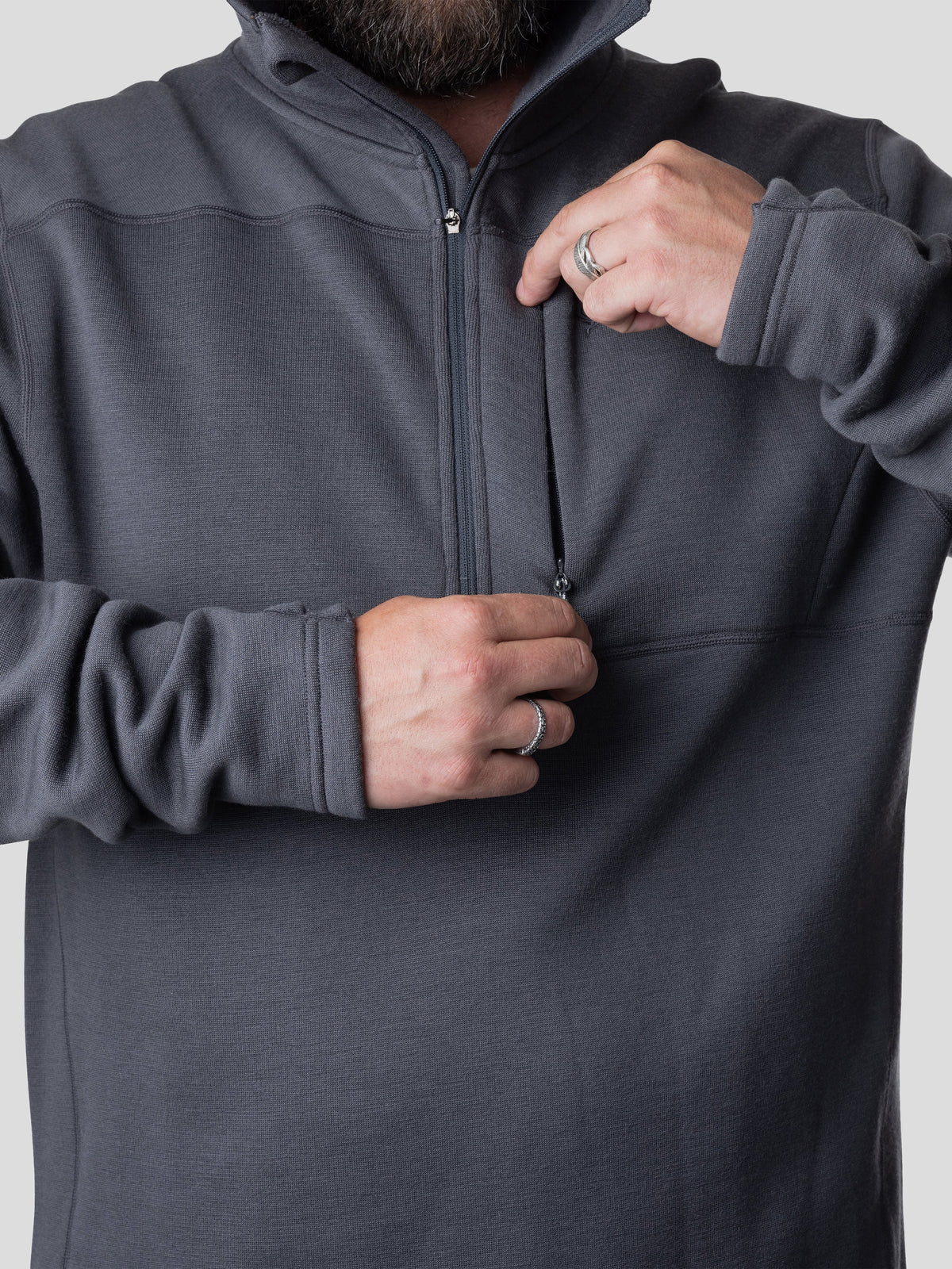 Barnburner Merino Hoodie - Charcoal