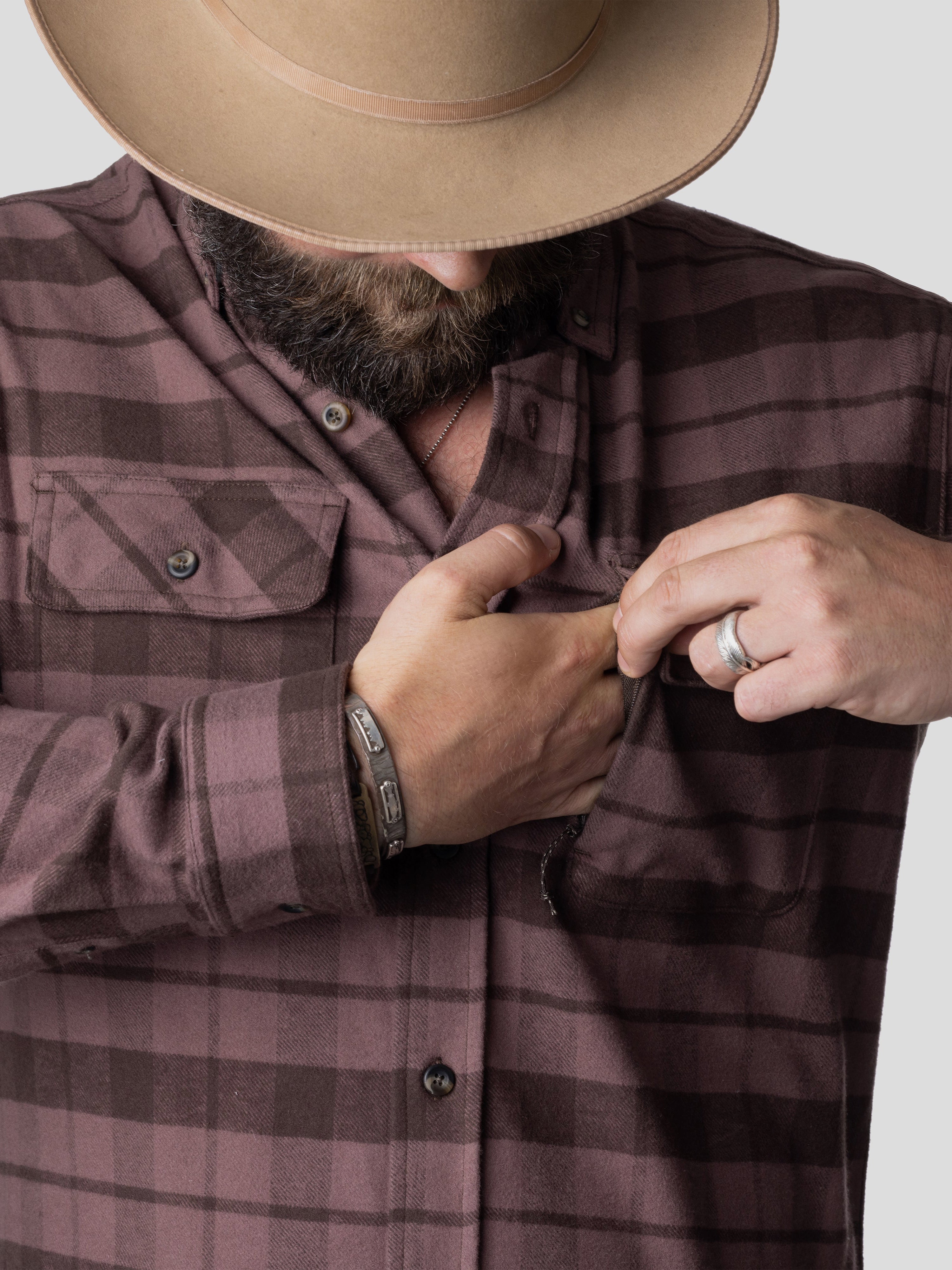 M's Camp Shirt - Dust Brown Plaid