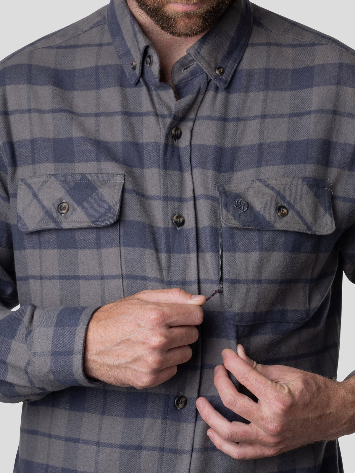Camp Shirt - Faded Navy Plaid