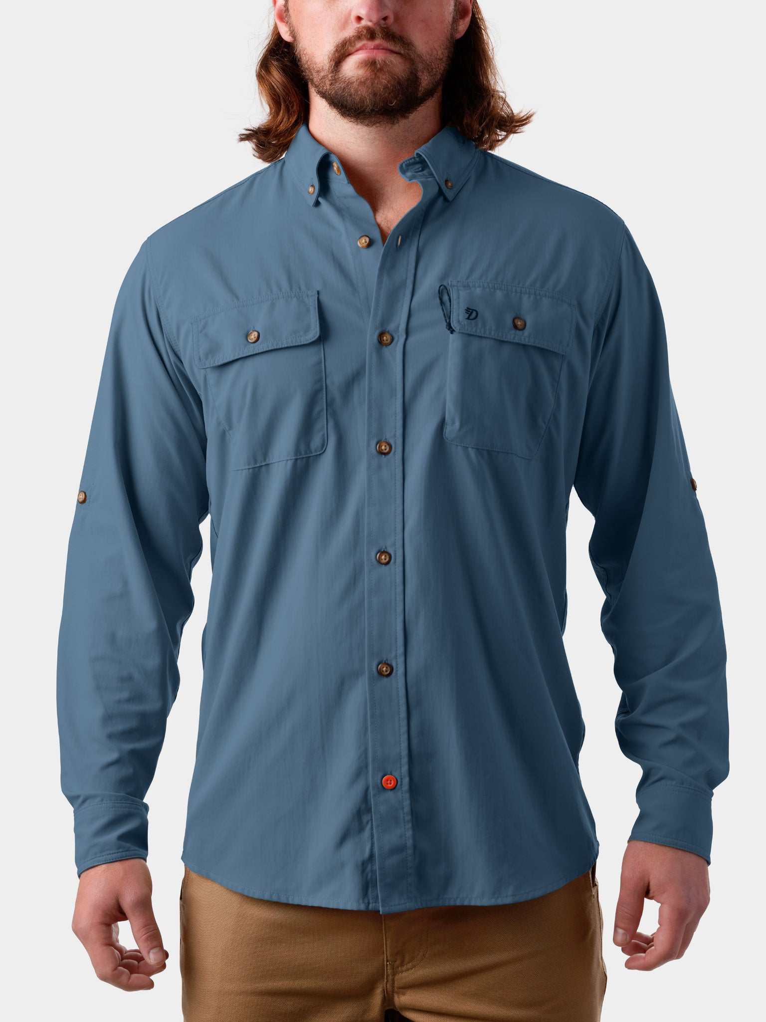 Lightweight Hunting Shirt Long Sleeve - Channel Blue