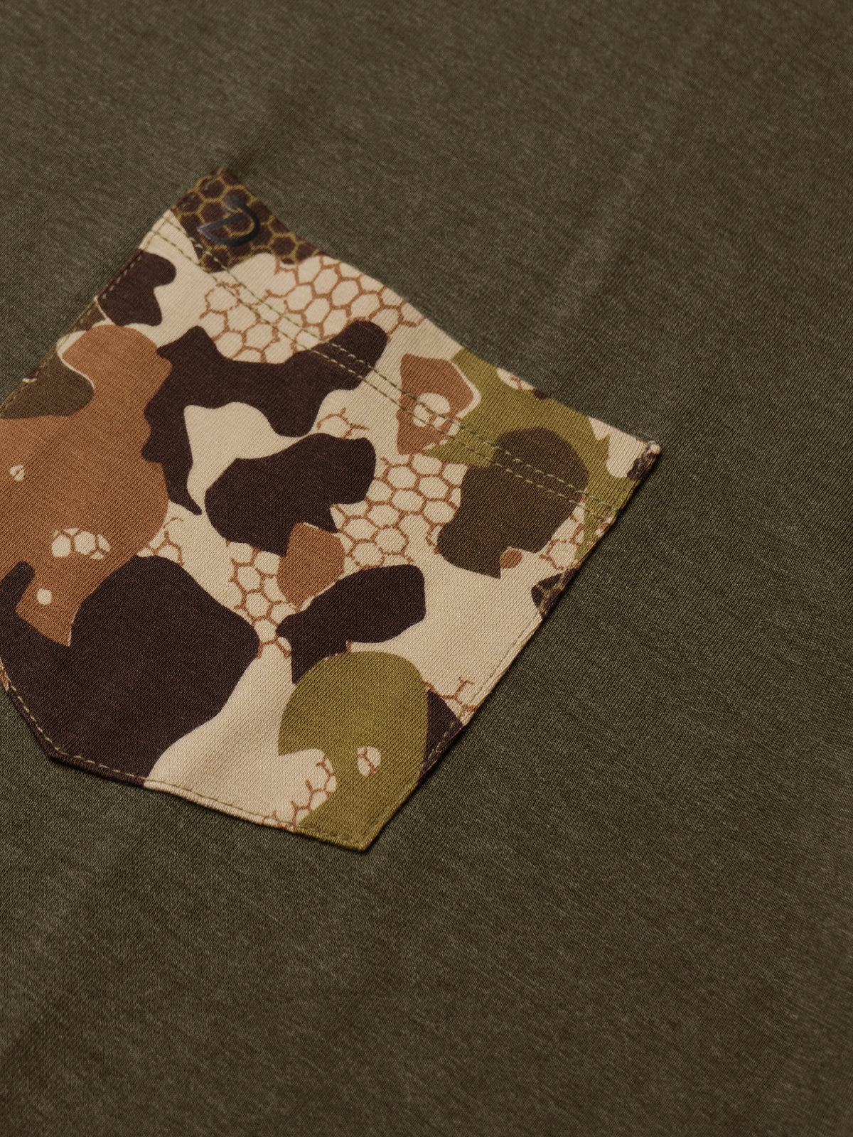 Original Bamboo Pocket Tee - Heathered Olive/Wetland