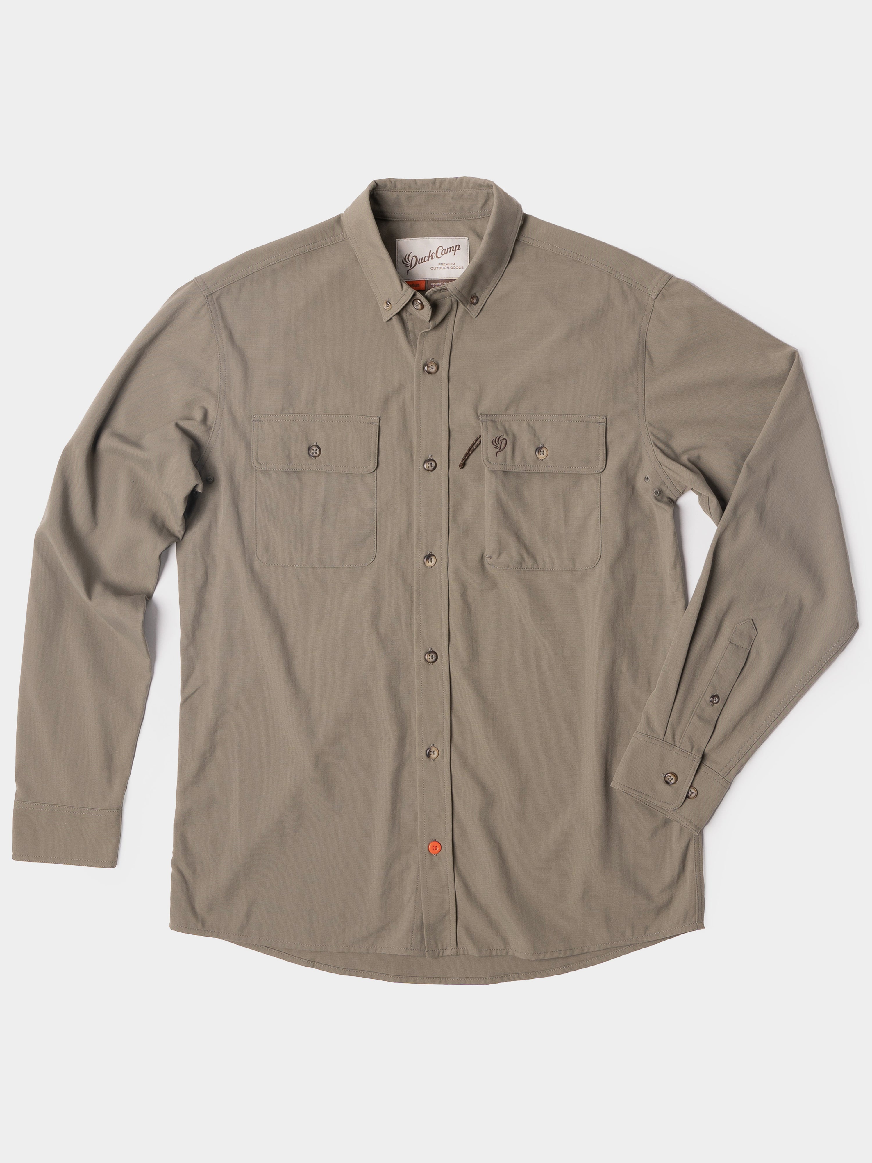 Duck Camp Midweight Hunting Shirt - Long Sleeve - Moss, L