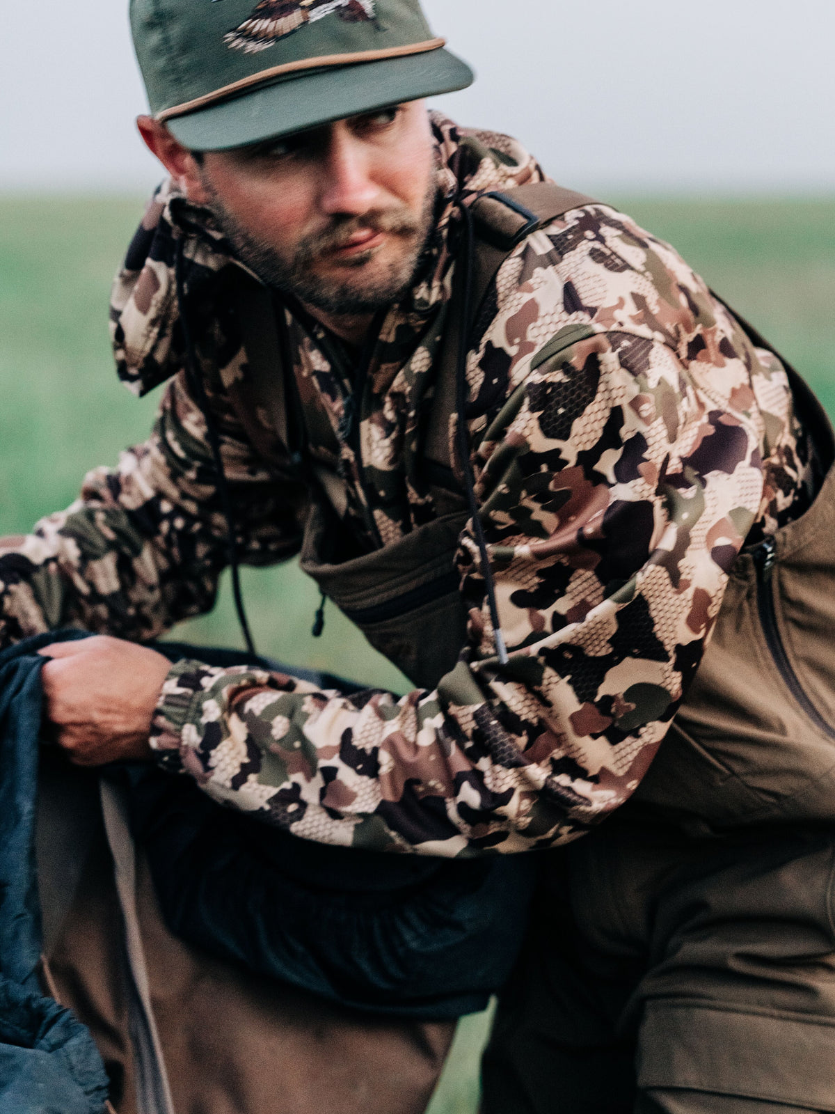 Men's Head Guide Half Zip Hoodie - Wetland