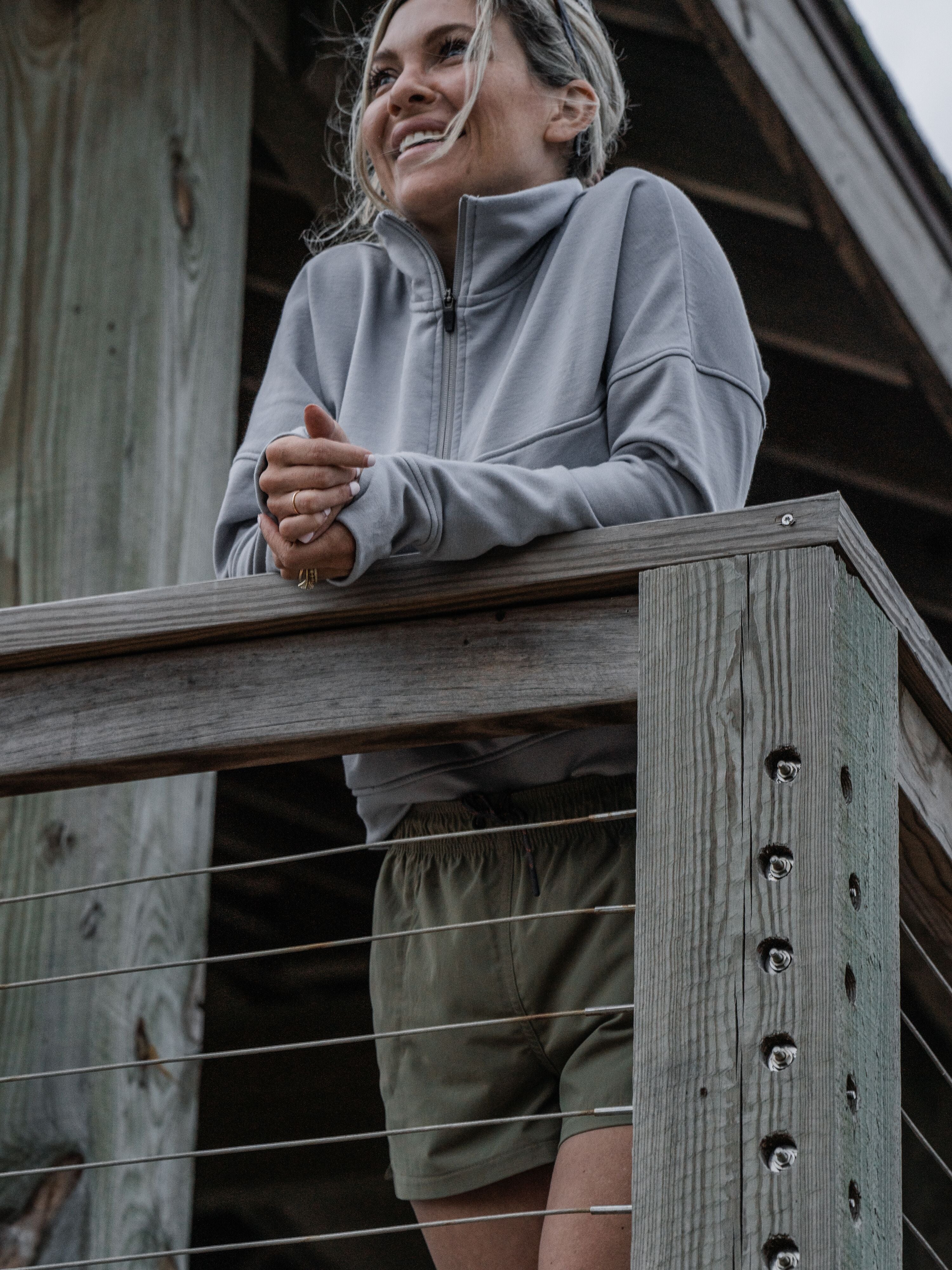 W's Barton Fleece Half Zip - Oyster