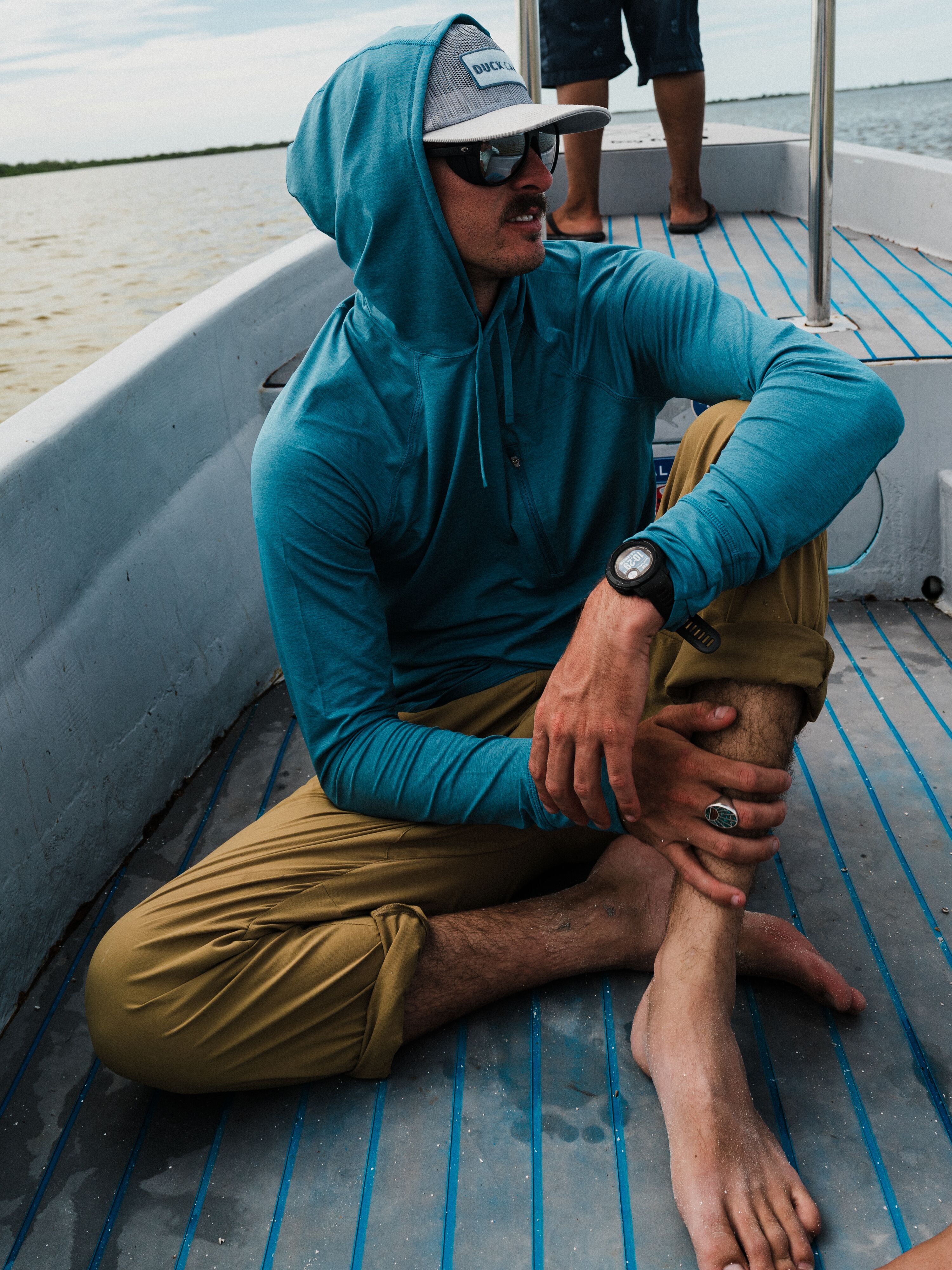 M's Brrr® Lightweight Rockport Hoodie - Storm Blue