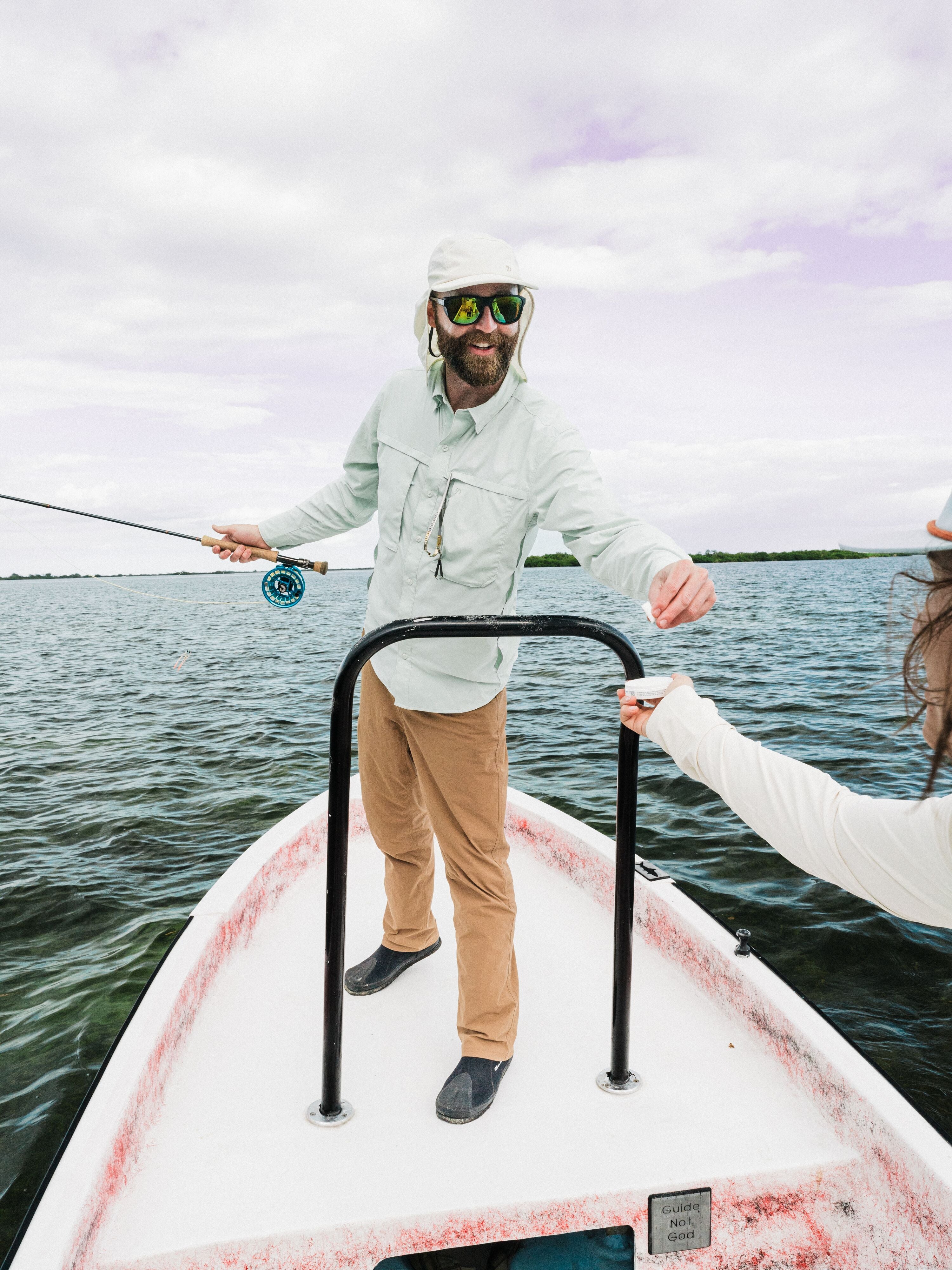 Men's Lightweight Fishing Shirt Long Sleeve - Sea Foam