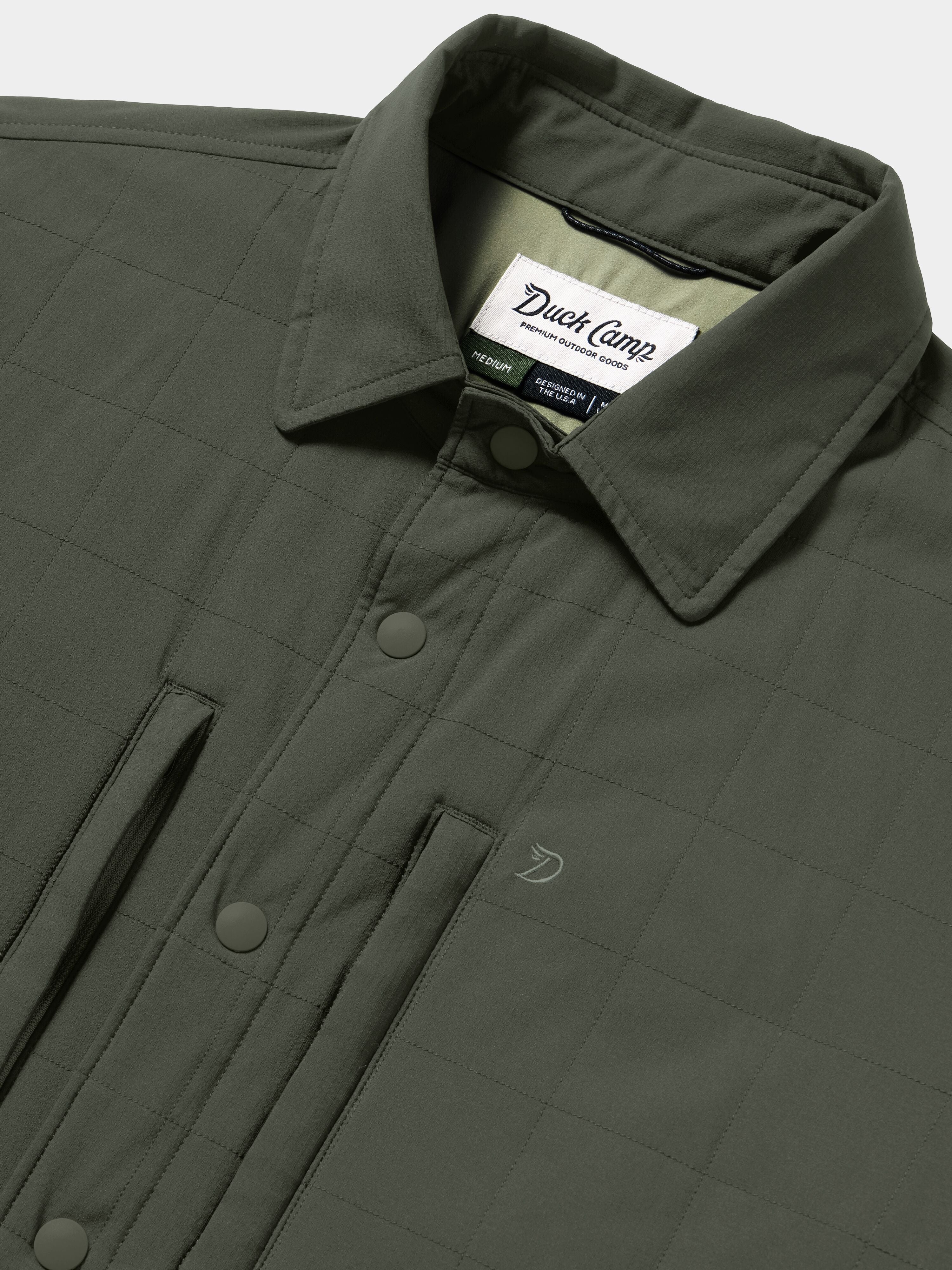 M's Airflow Insulated Lightweight Shacket - Raven