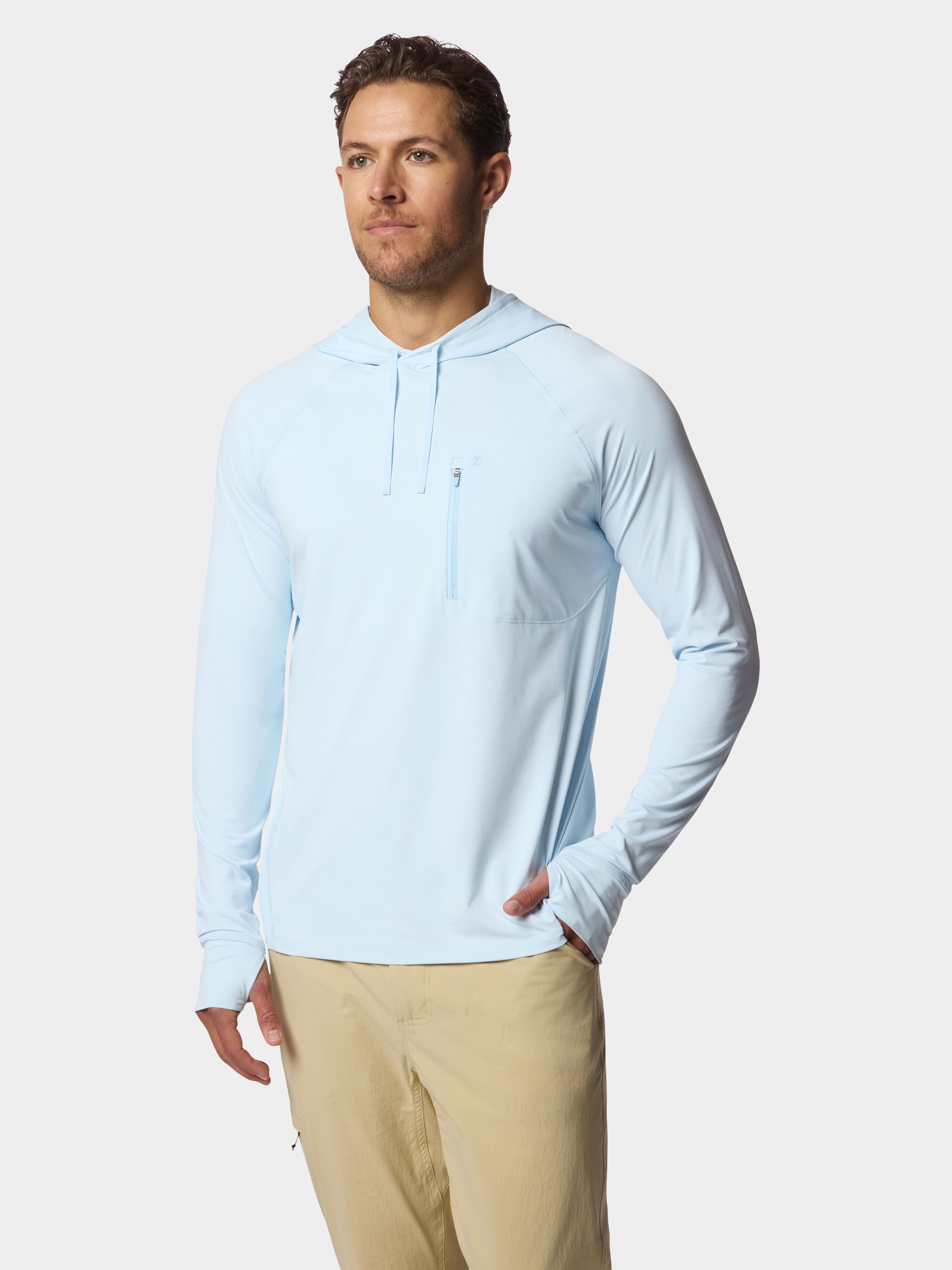 Men's Brrr® Lightweight Rockport Hoodie - Ice Water