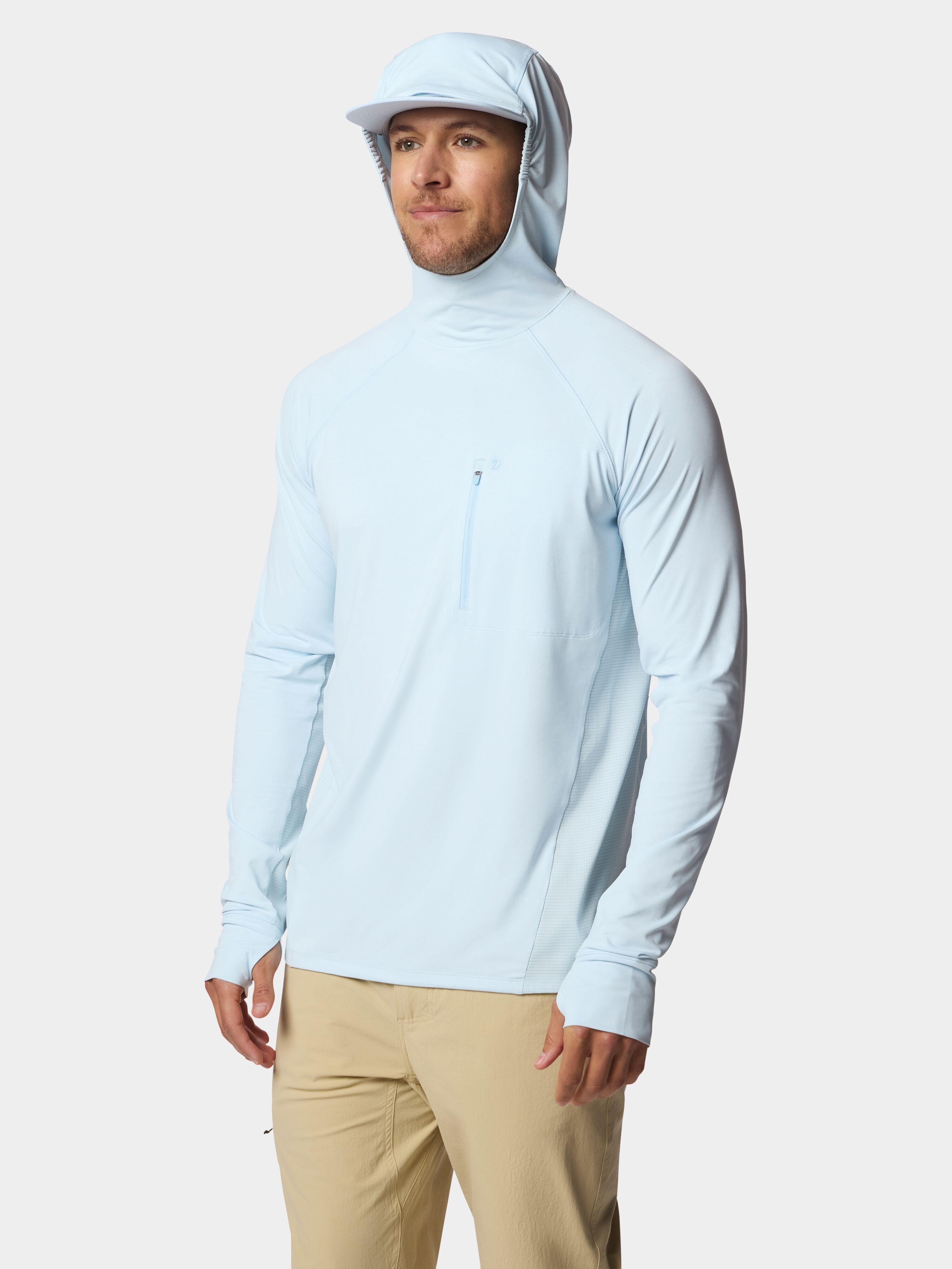 M's Brrr® Lightweight Rockport Pro Guide Hoodie - Ice Water