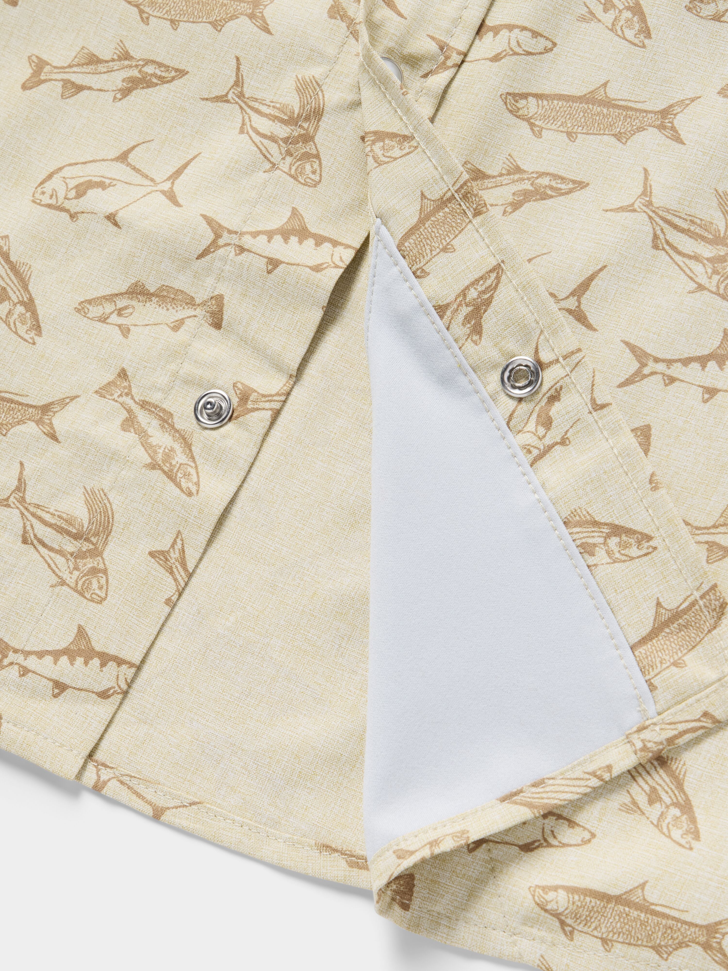 M's Brrr® Performance Shirt Short Sleeve - Sand Dollar Coastal Frenzy