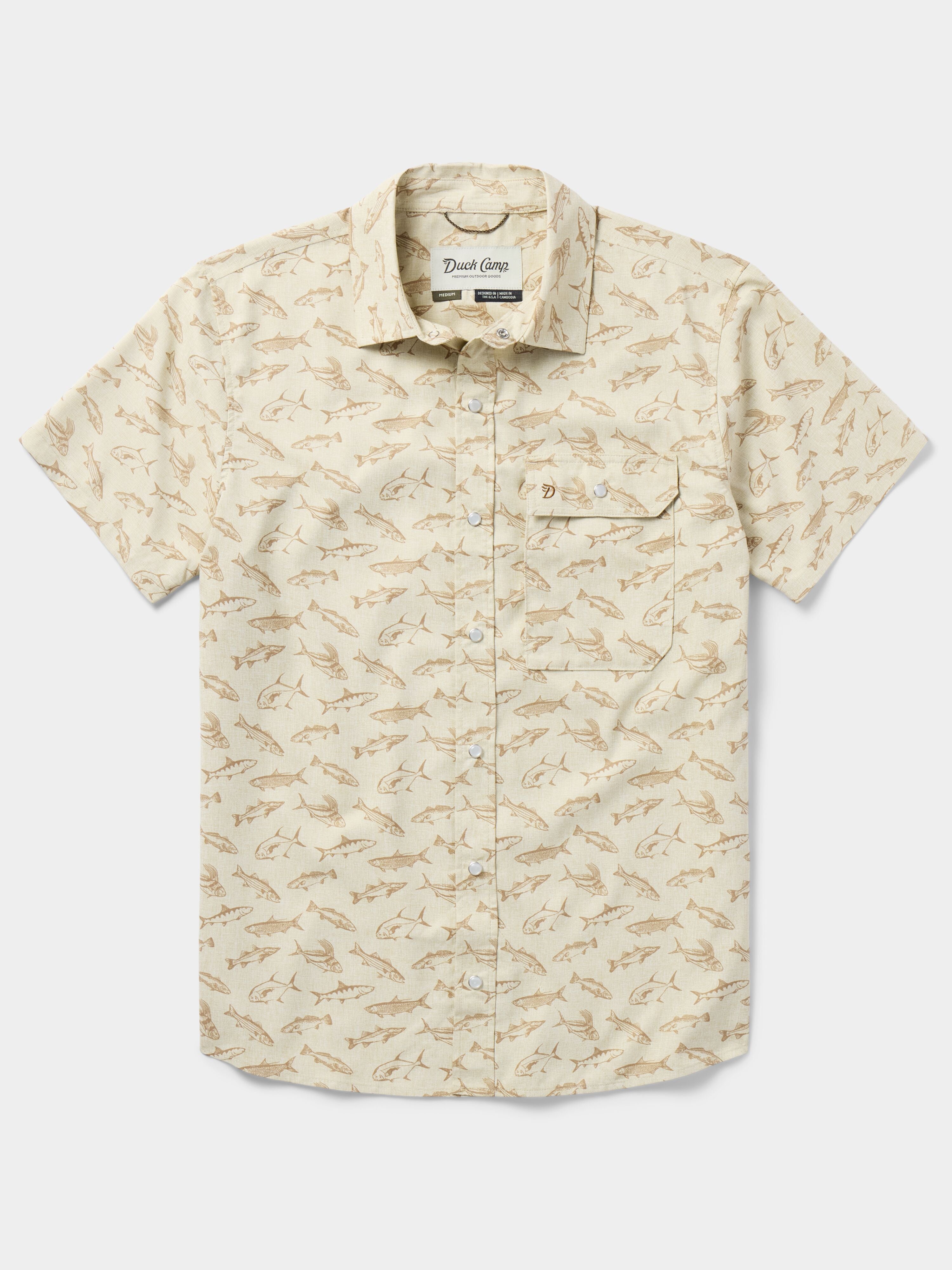 M's Brrr® Performance Shirt Short Sleeve - Sand Dollar Coastal Frenzy