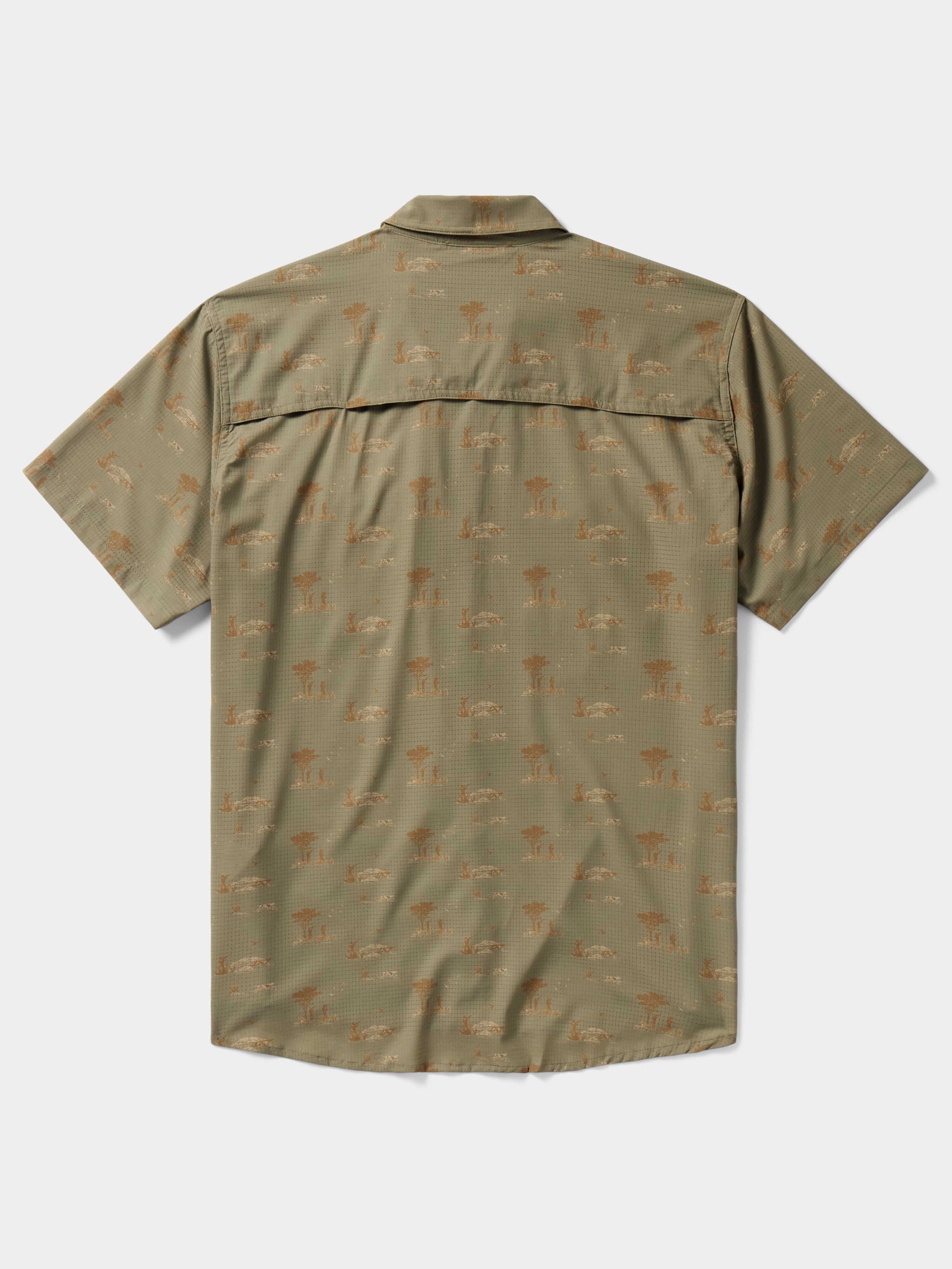 Men's Cast & Blast Perforated Shirt - Short Sleeve - Opening Day Sagebrush