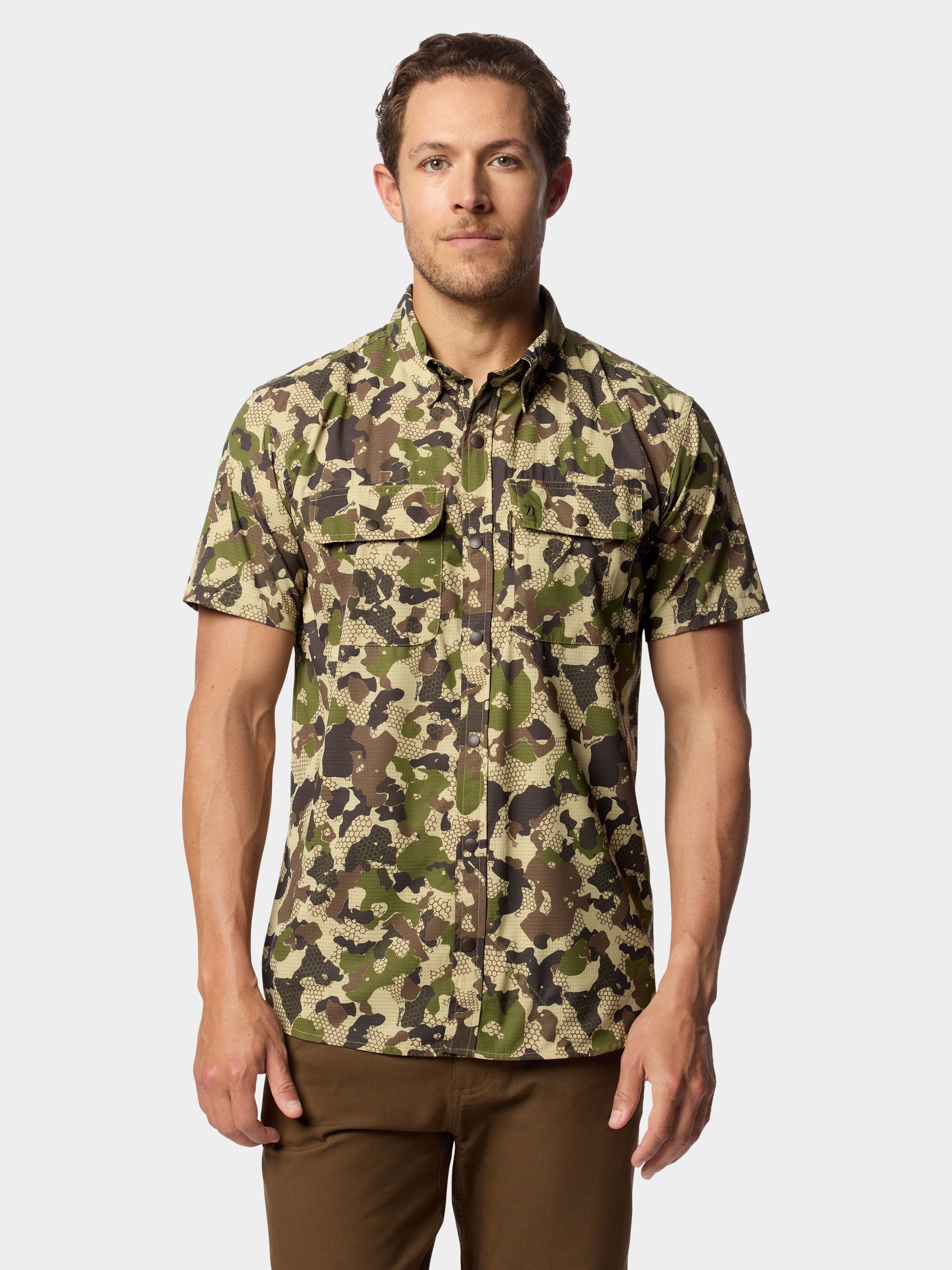 Men's Cast & Blast Perforated Shirt - Short Sleeve - Wetland
