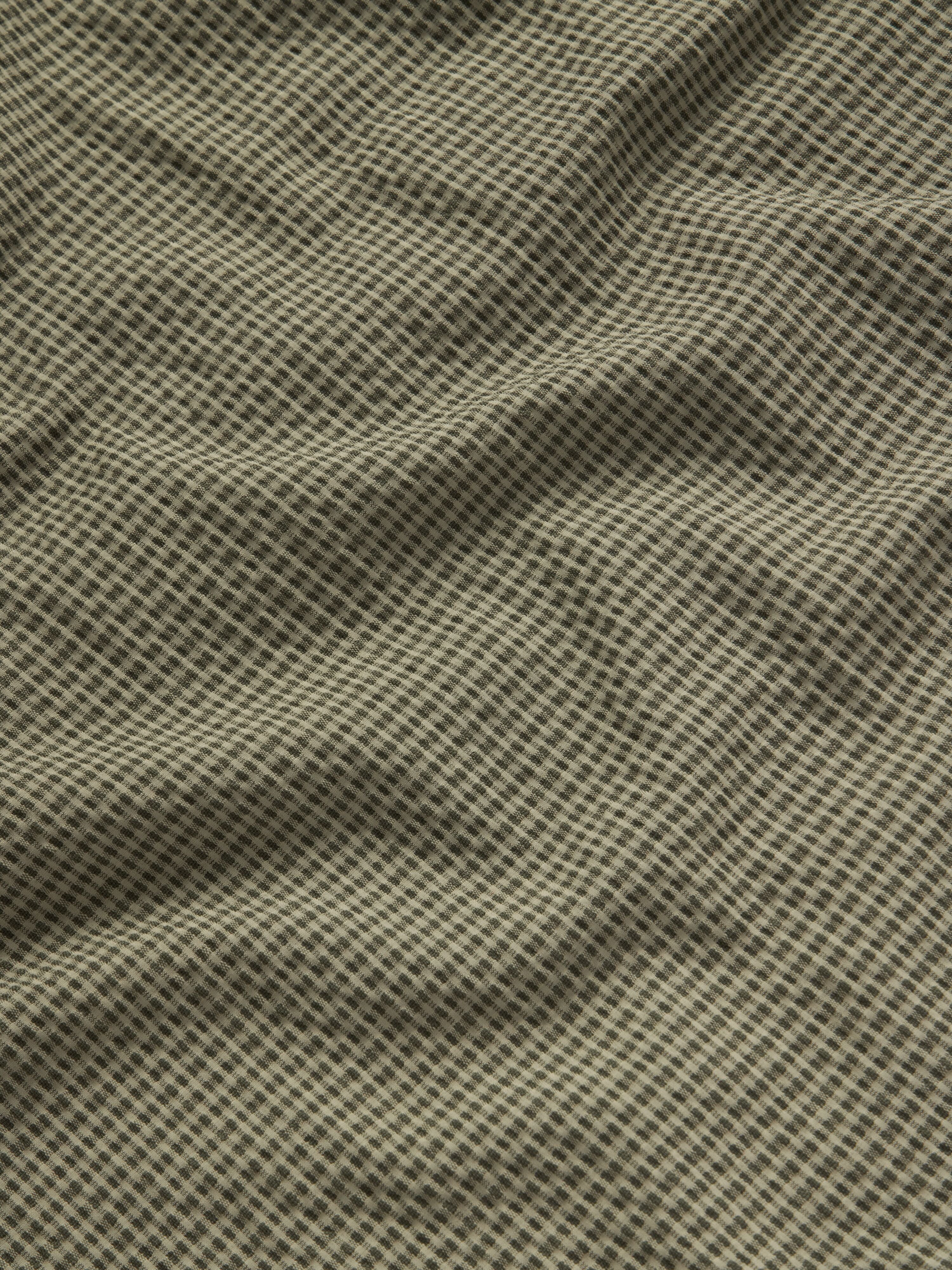 M's Coastal Seersucker Shirt Short Sleeve - Moss