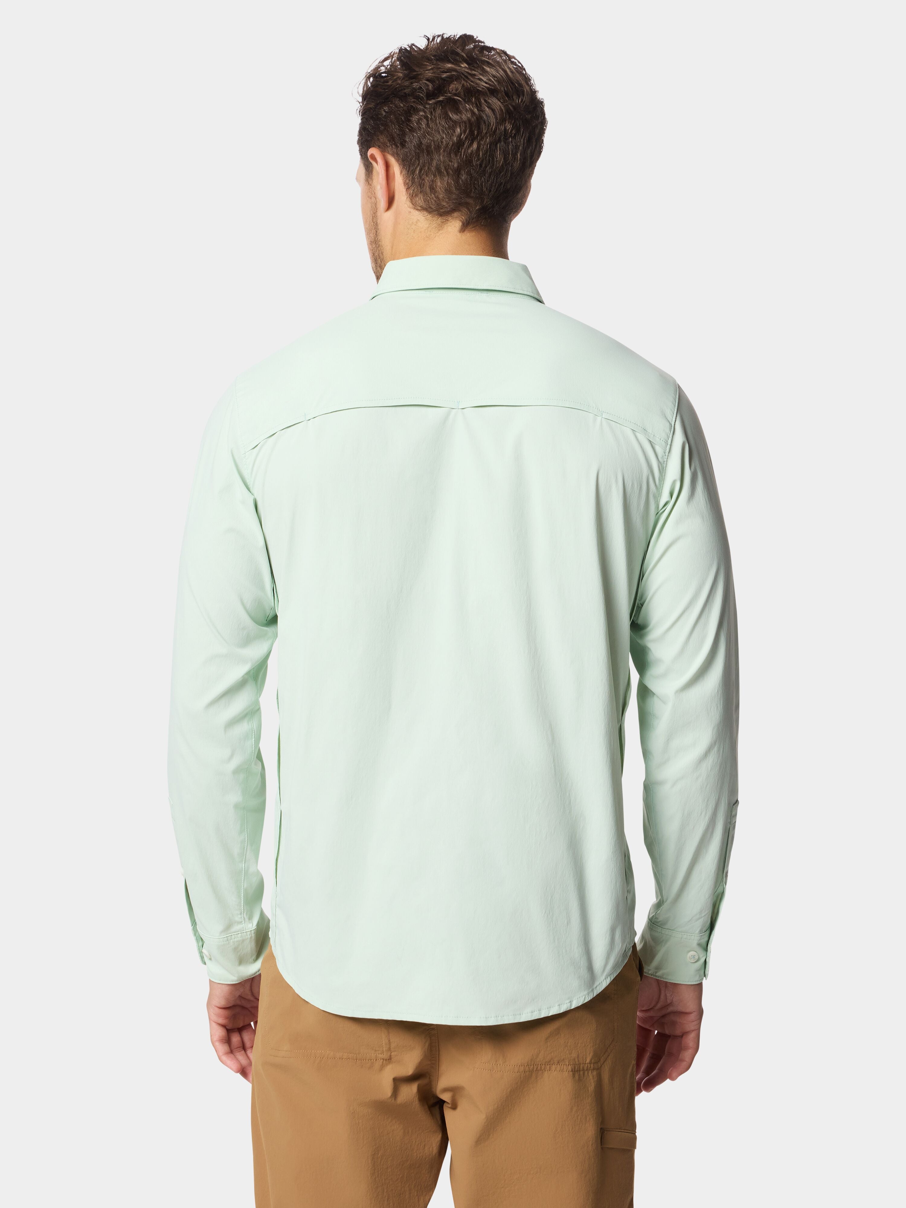 Men's Lightweight Fishing Shirt Long Sleeve - Sea Foam