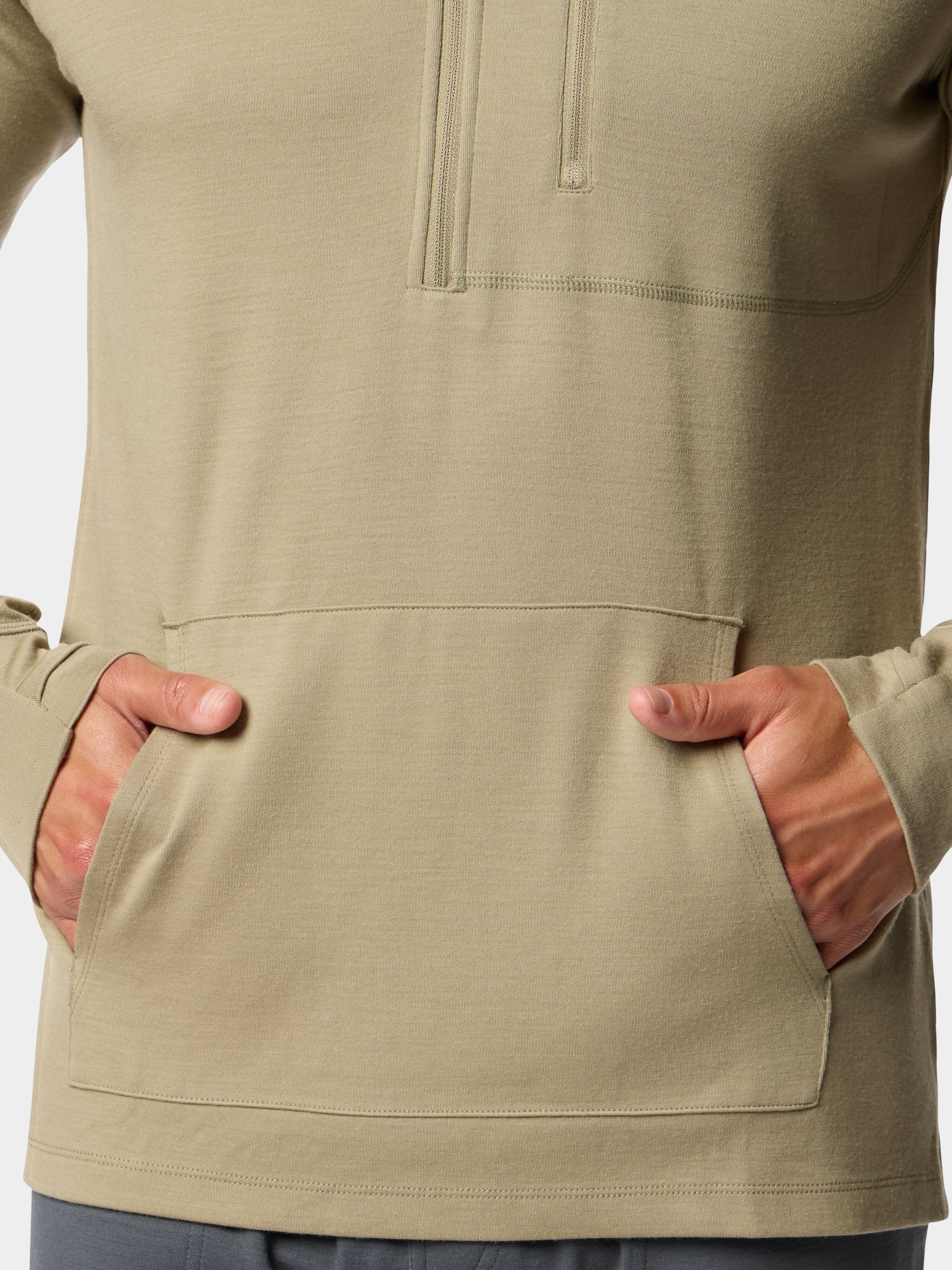 M's Merino Half Zip Hoodie - Sagebrush