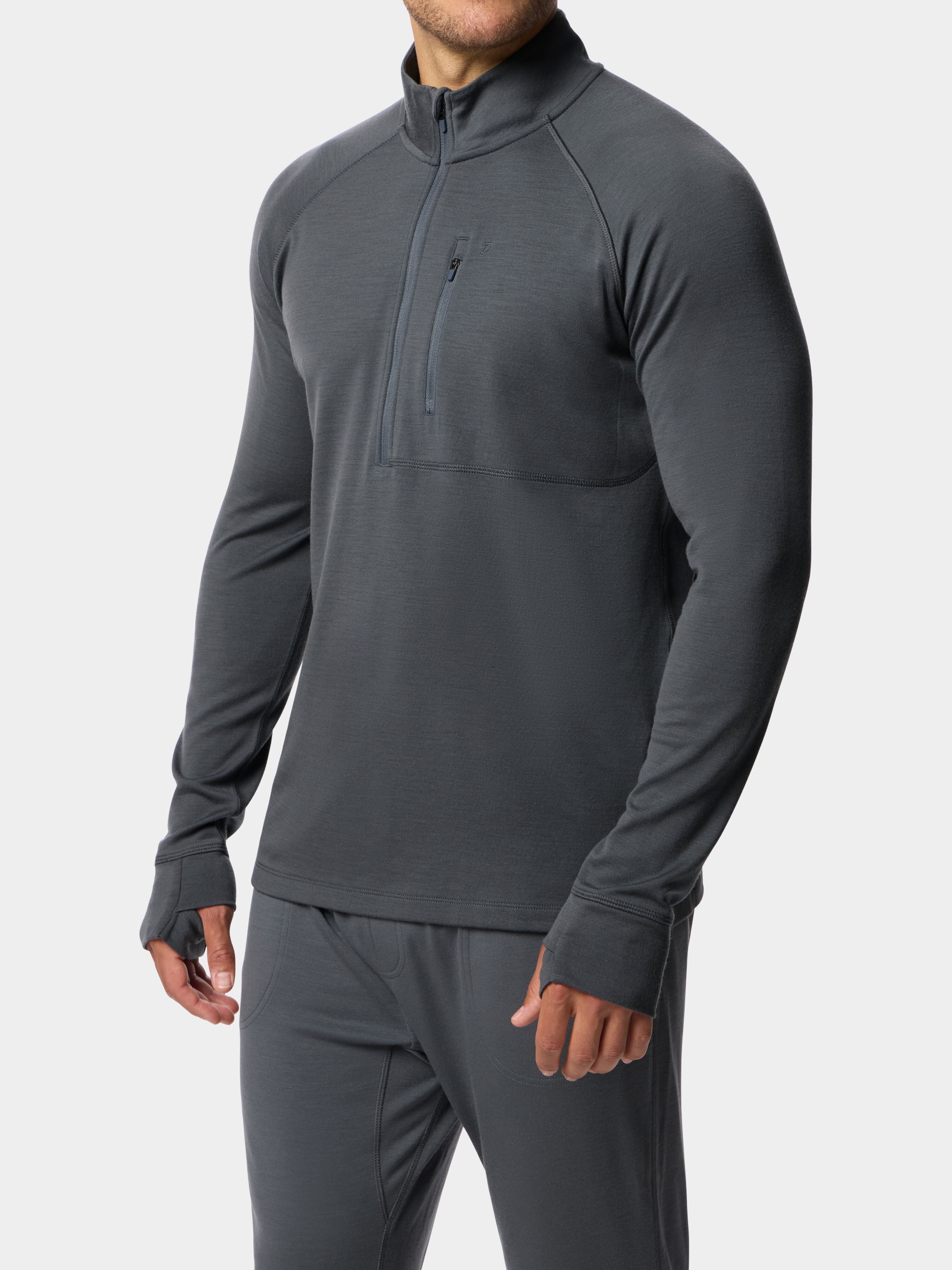M's Merino Quarter Zip - Charcoal