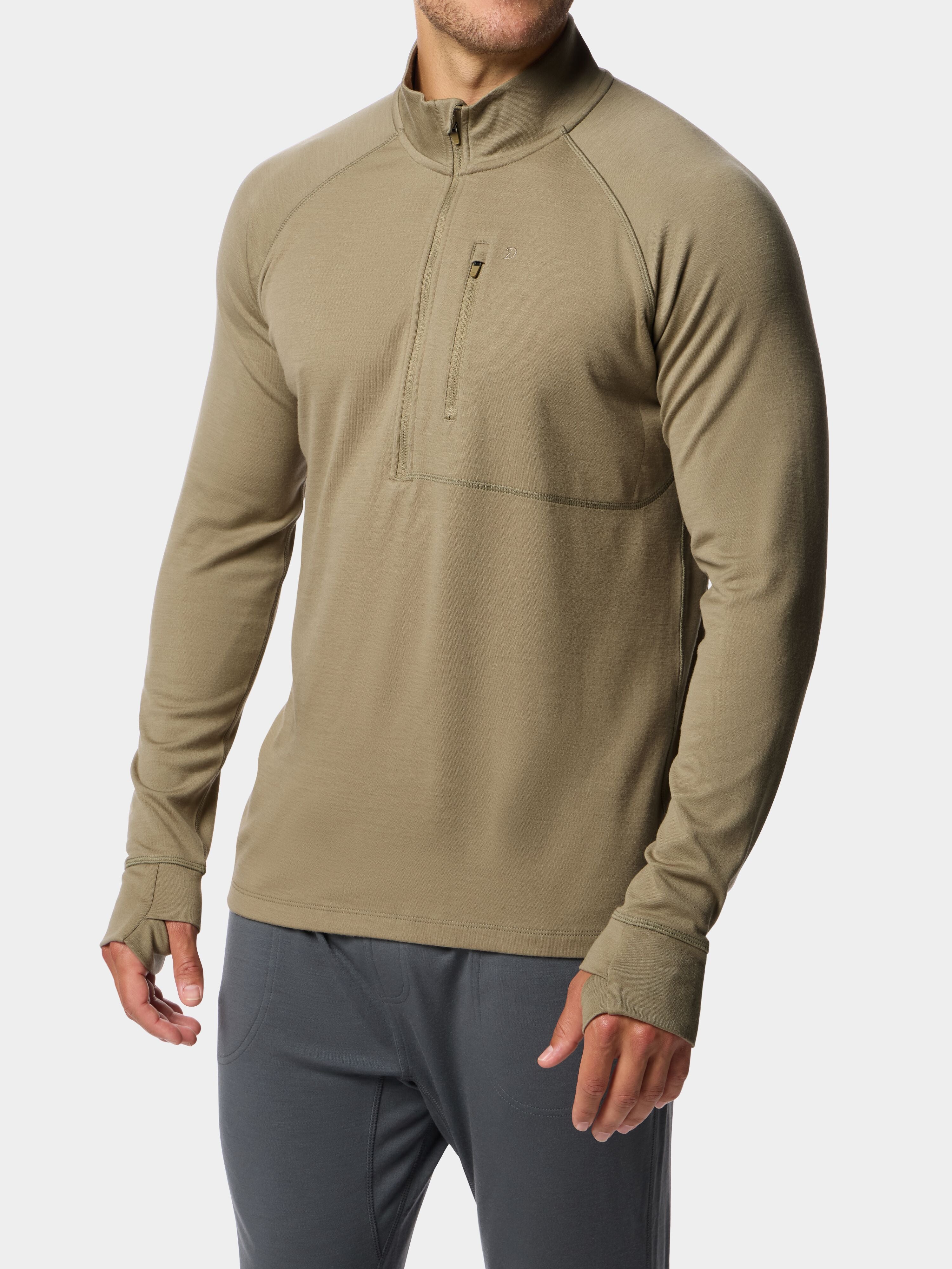 M's Merino Quarter Zip - Sagebrush