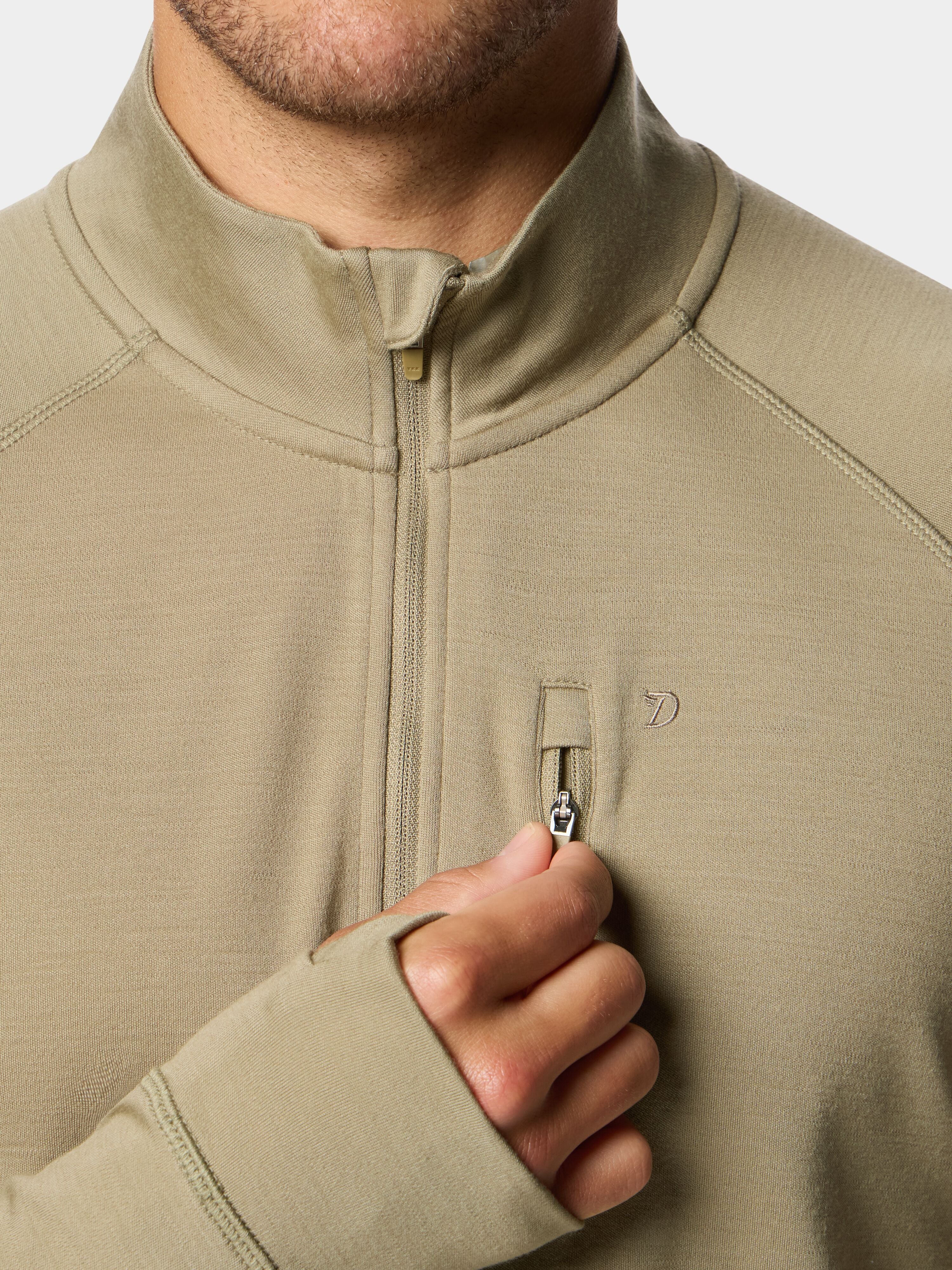 M's Merino Quarter Zip - Sagebrush