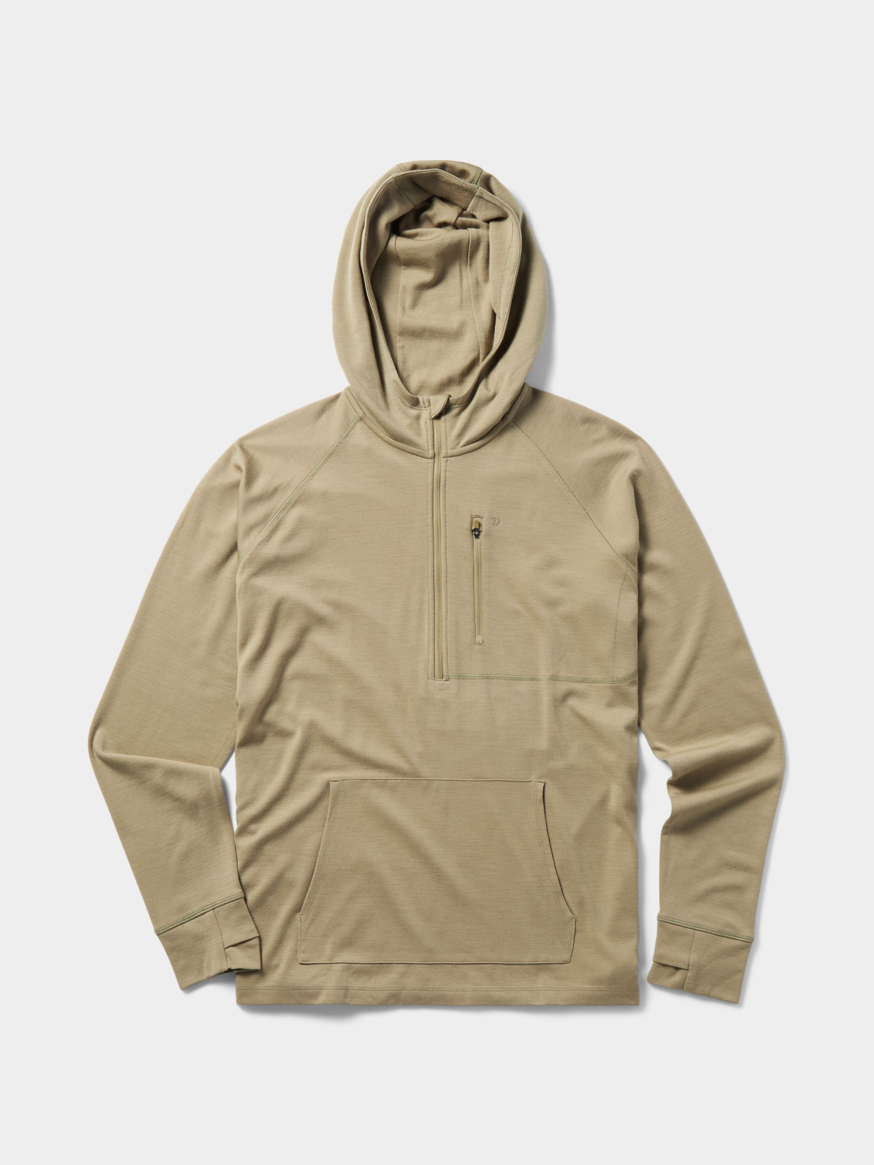 M's Merino Half Zip Hoodie - Sagebrush