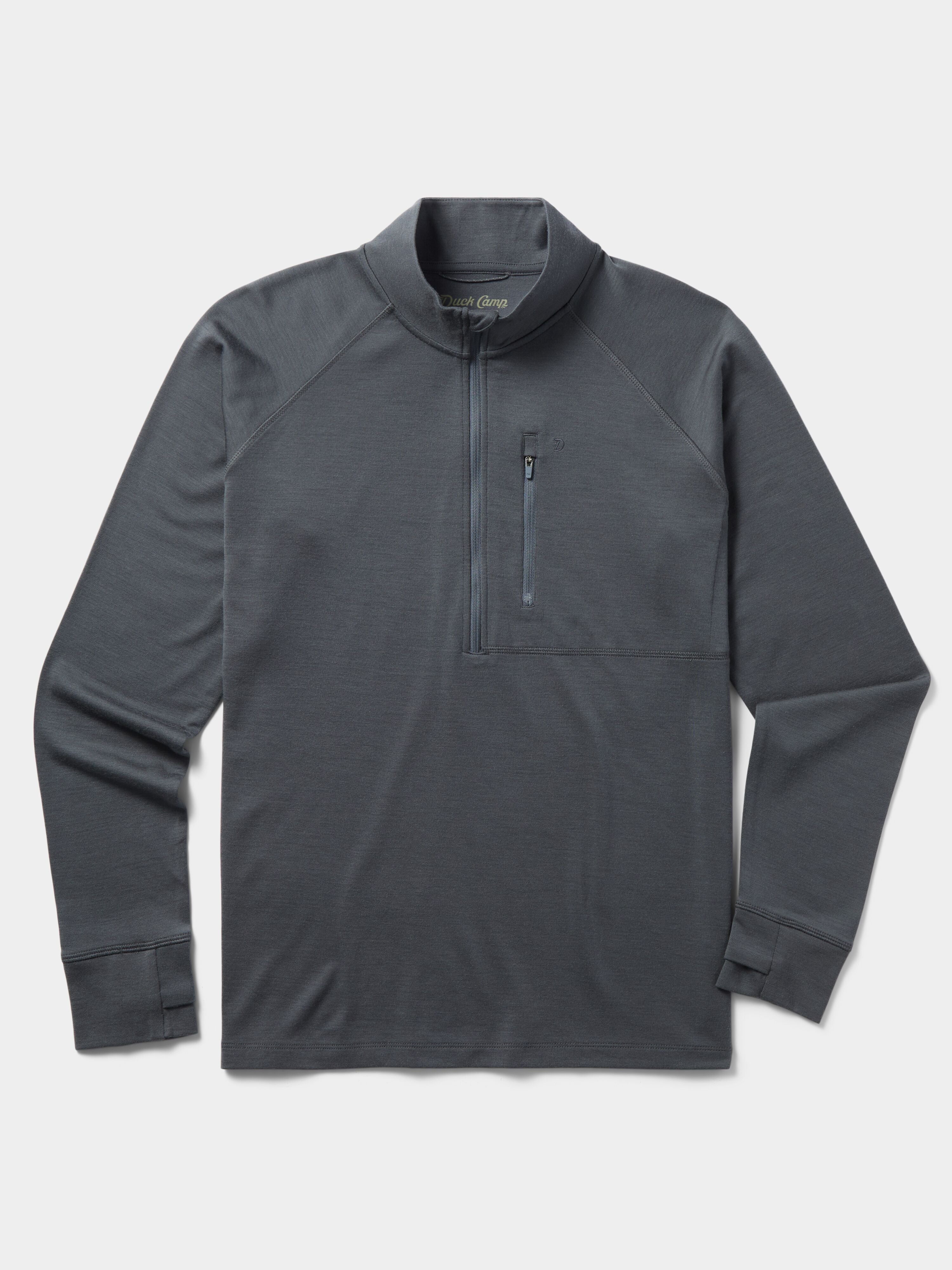 M's Merino Quarter Zip - Charcoal