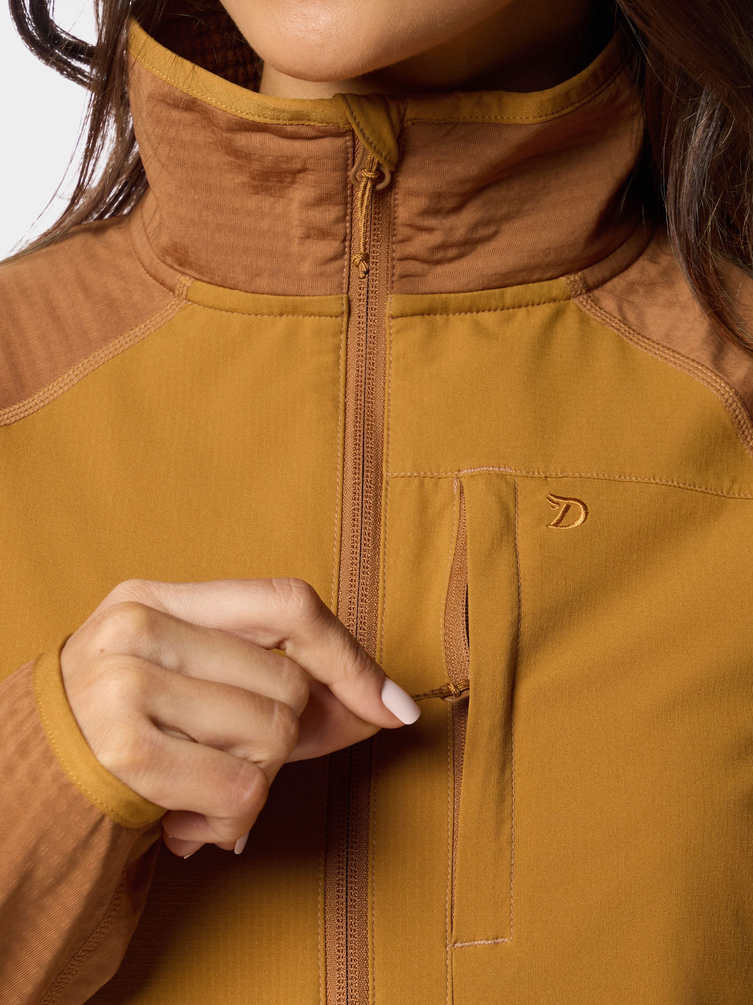 W's Lightweight Grid Tech Fleece Half Zip - Clay/Coastal Copper