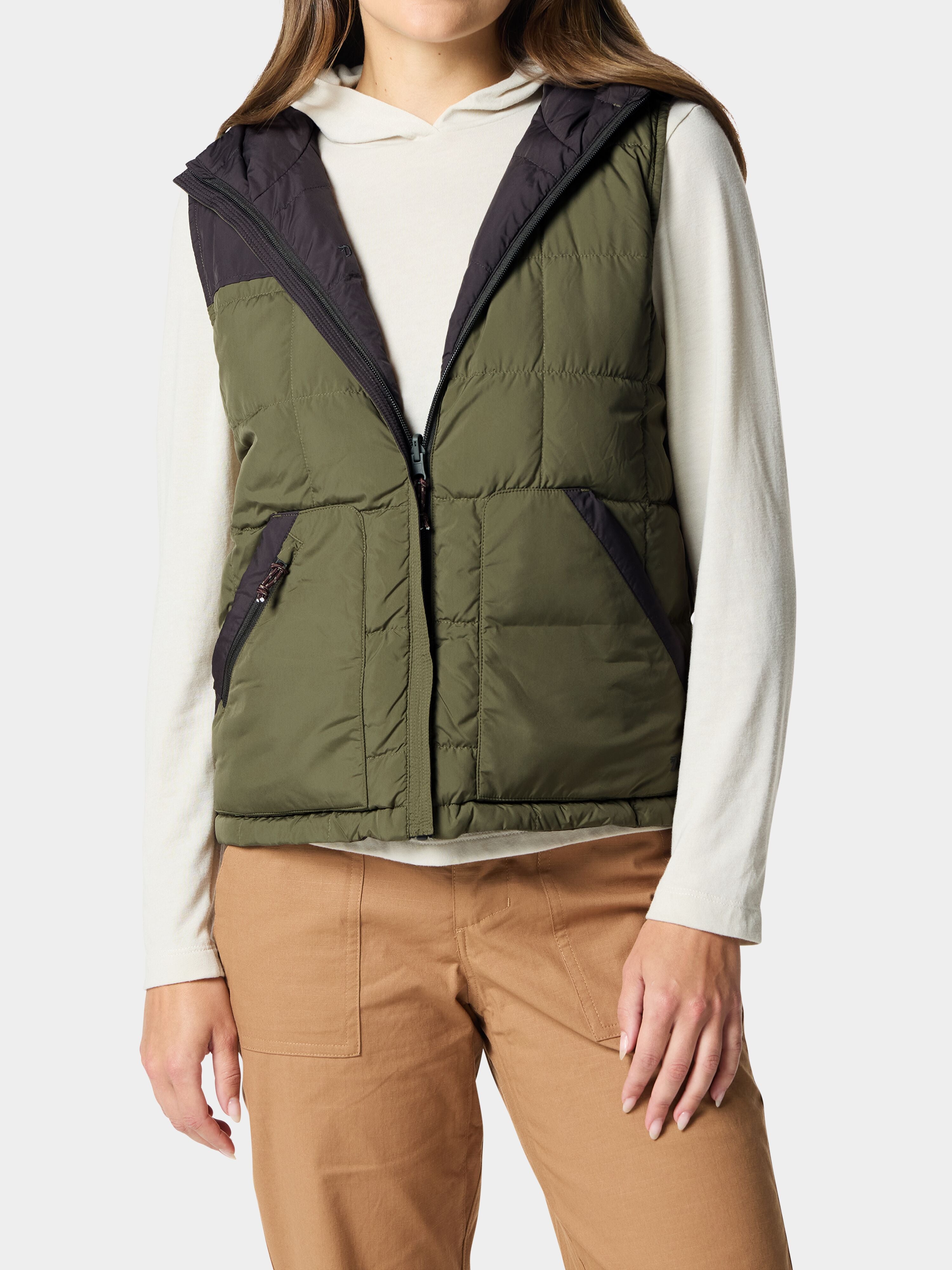 W's DryDown Reversible Vest - Moss/Raven