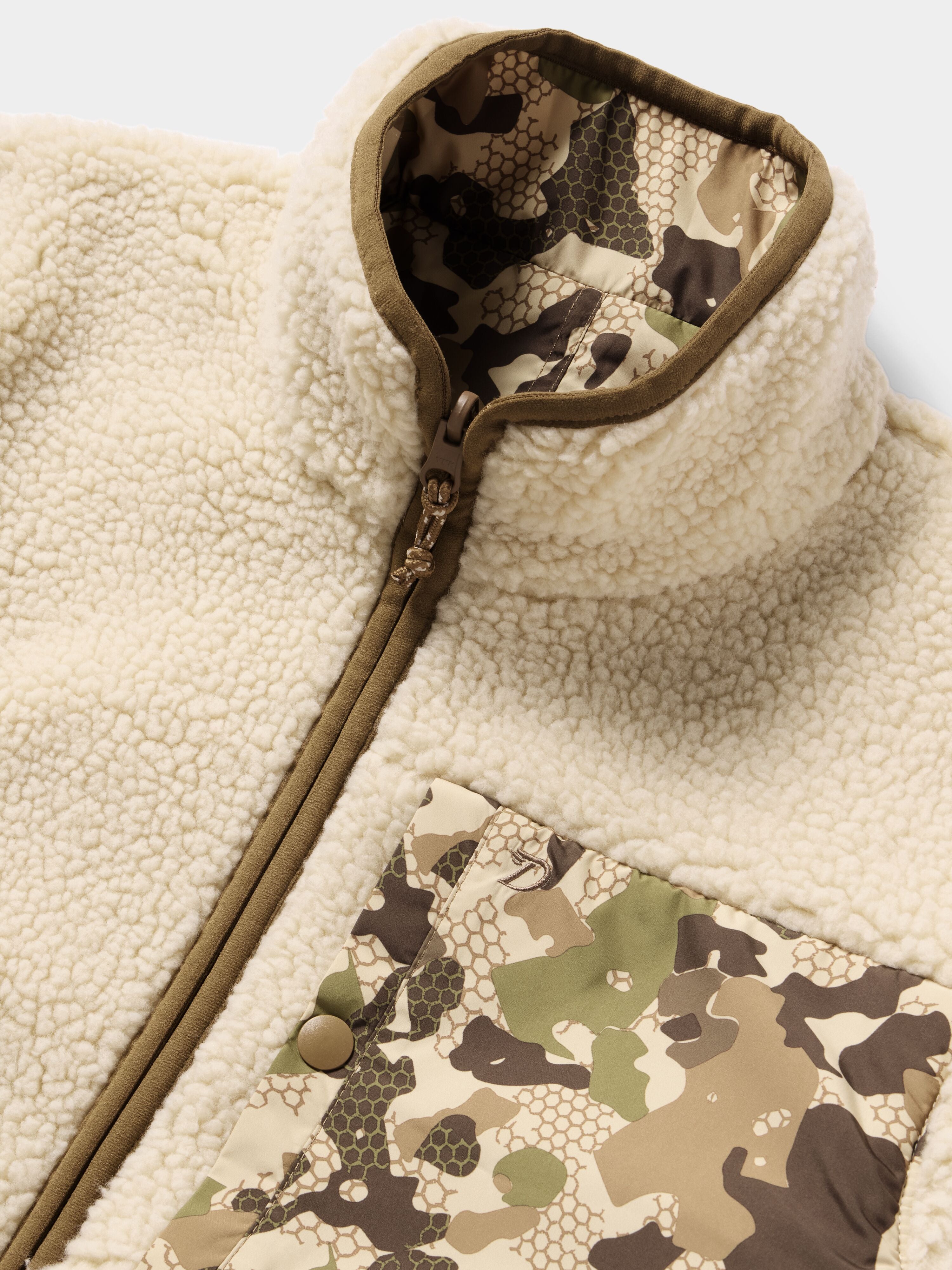 W's Reversible Sherpa Jacket - Natural/Wetland