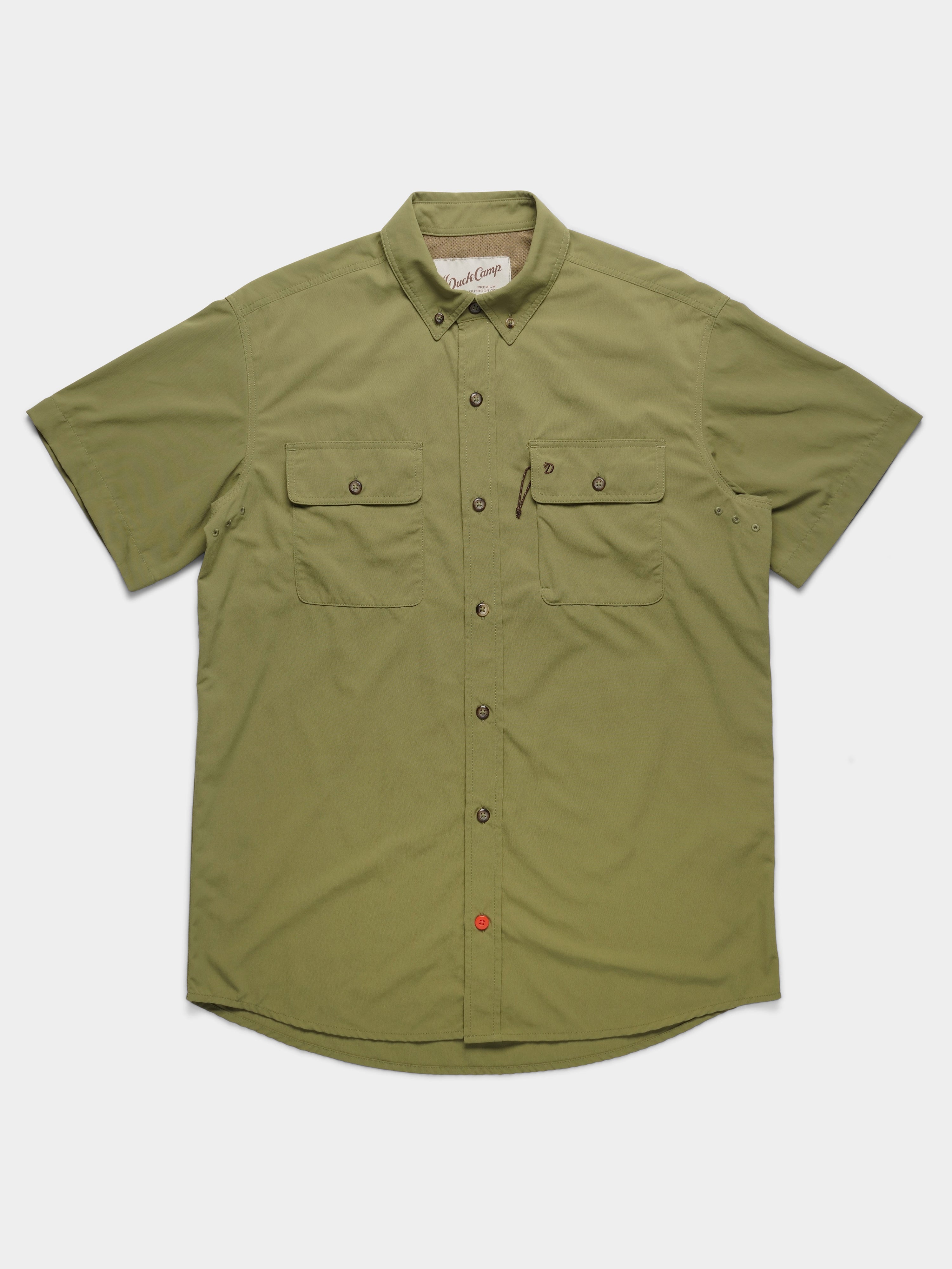Duck Camp Lightweight Hunting Short-Sleeve Shirt - Men's Military Green, XL