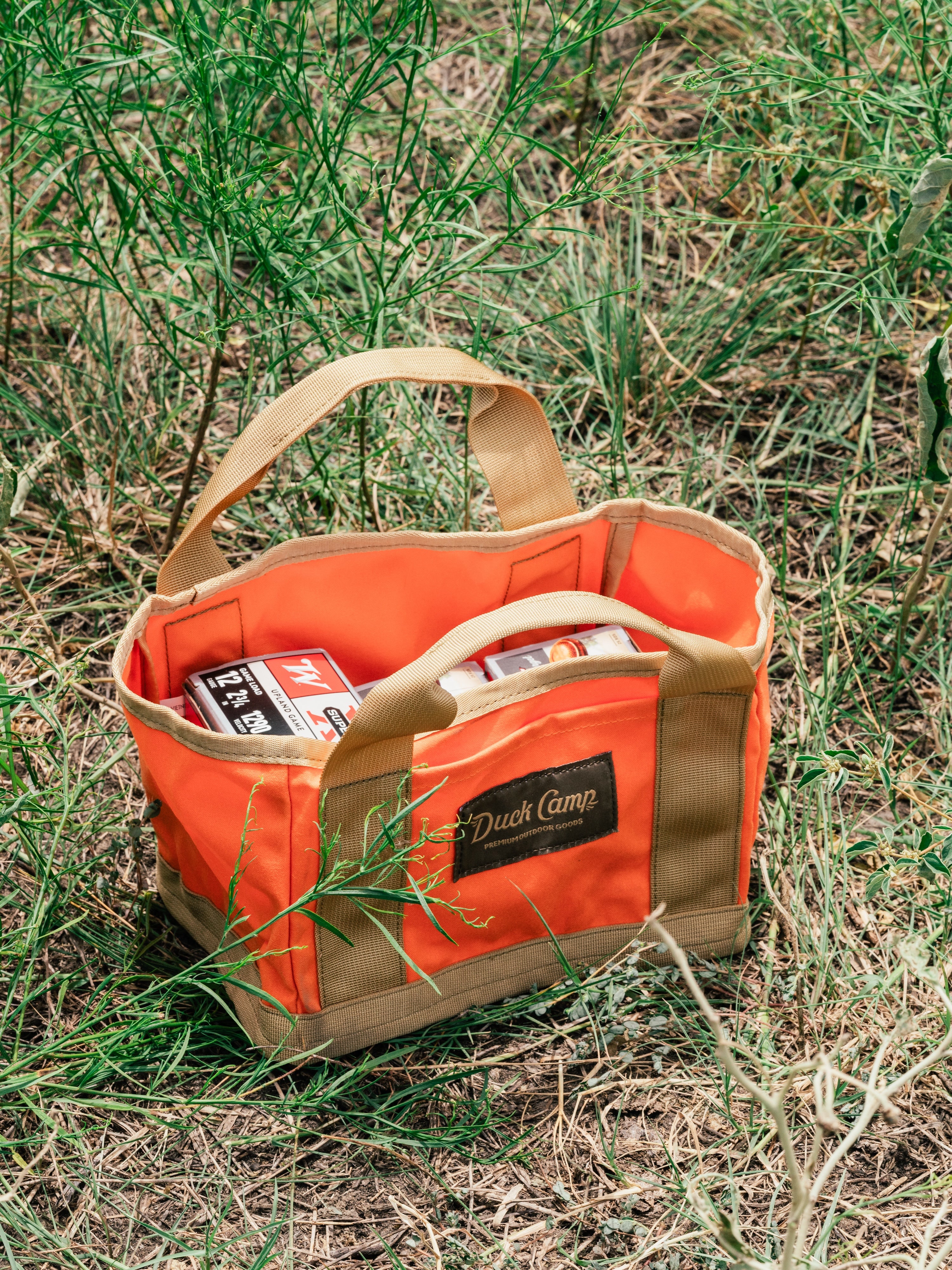 Small Canvas Ammo Tote - Blaze/Wheat