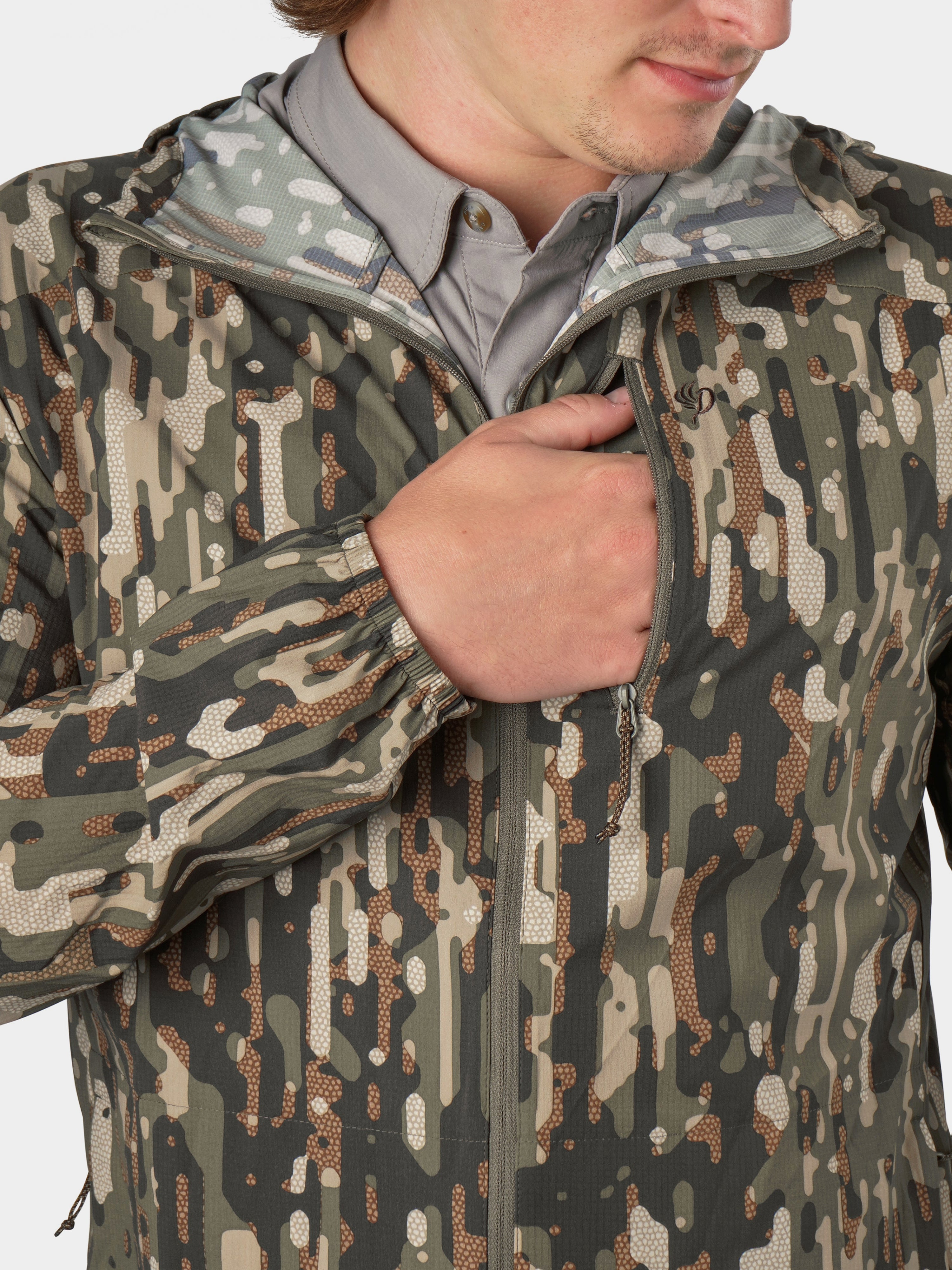 Airflow Windshell Jacket Woodland Camouflage