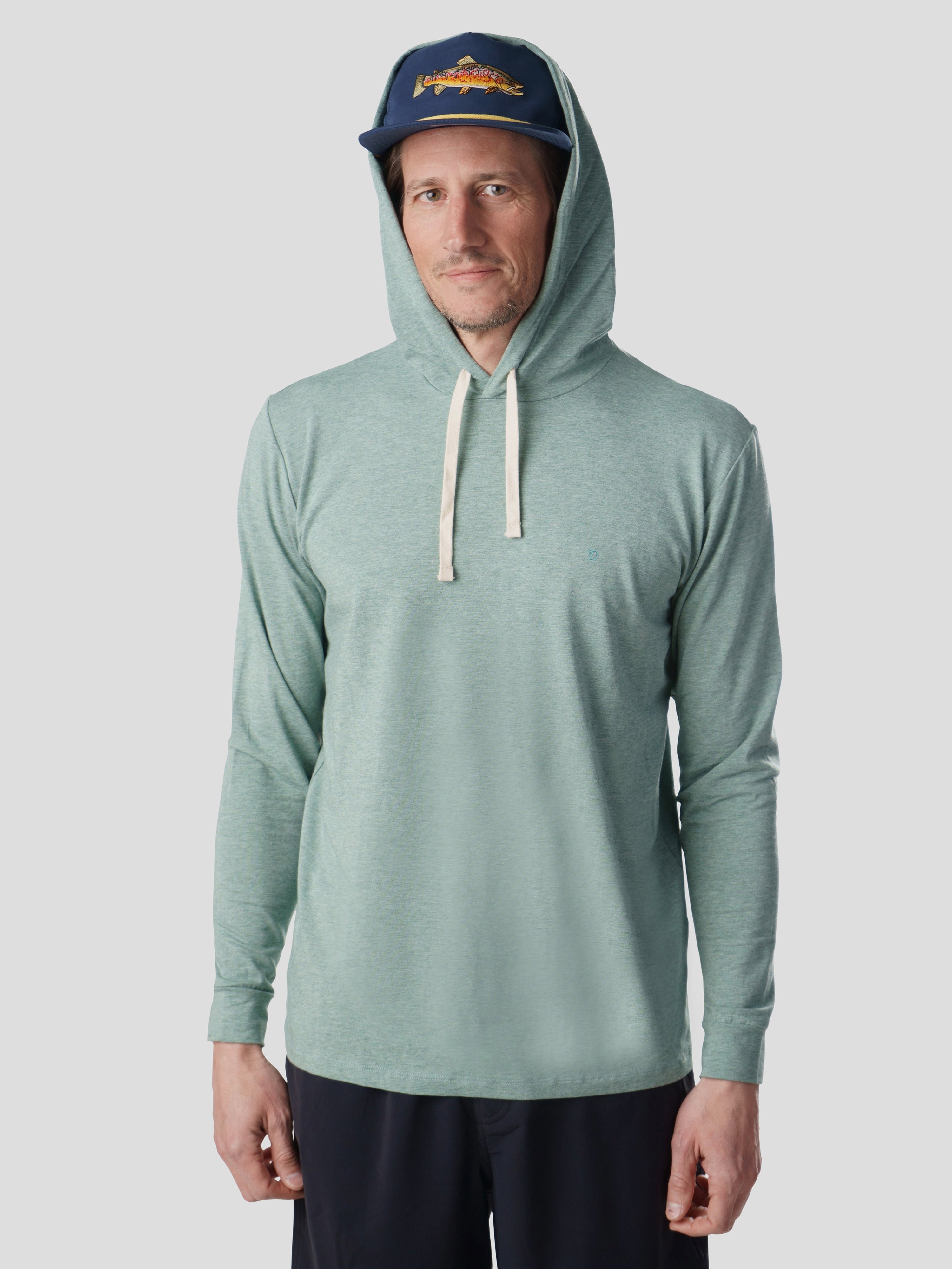 Original Bamboo Hoodie Heathered Sea Drift Duck Camp