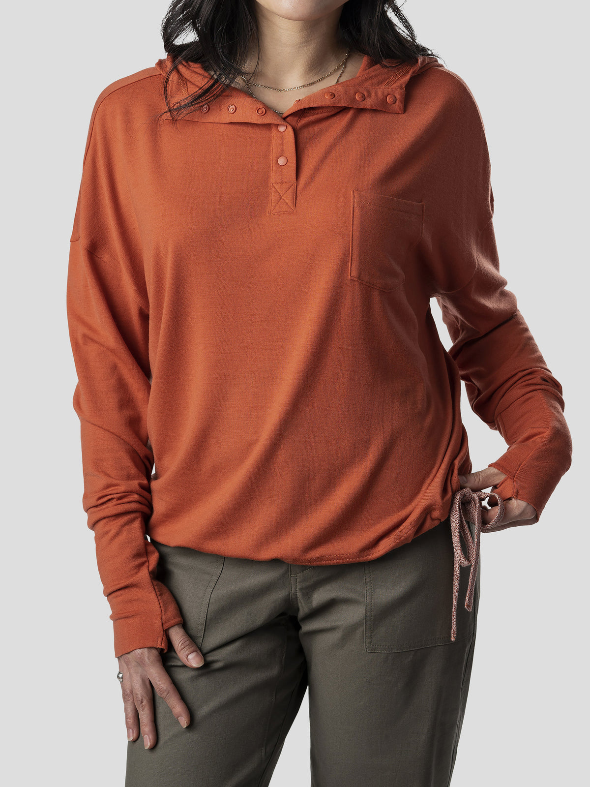 Women's Mesa Merino Hoodie - Cinnamon Teal