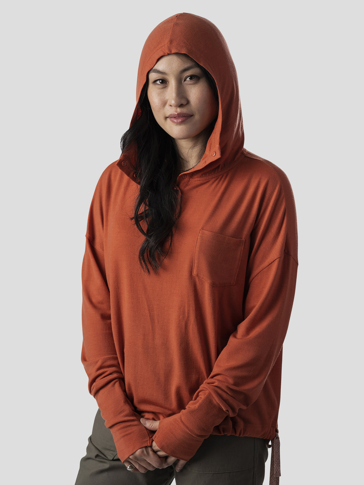 Women's Mesa Merino Hoodie - Cinnamon Teal