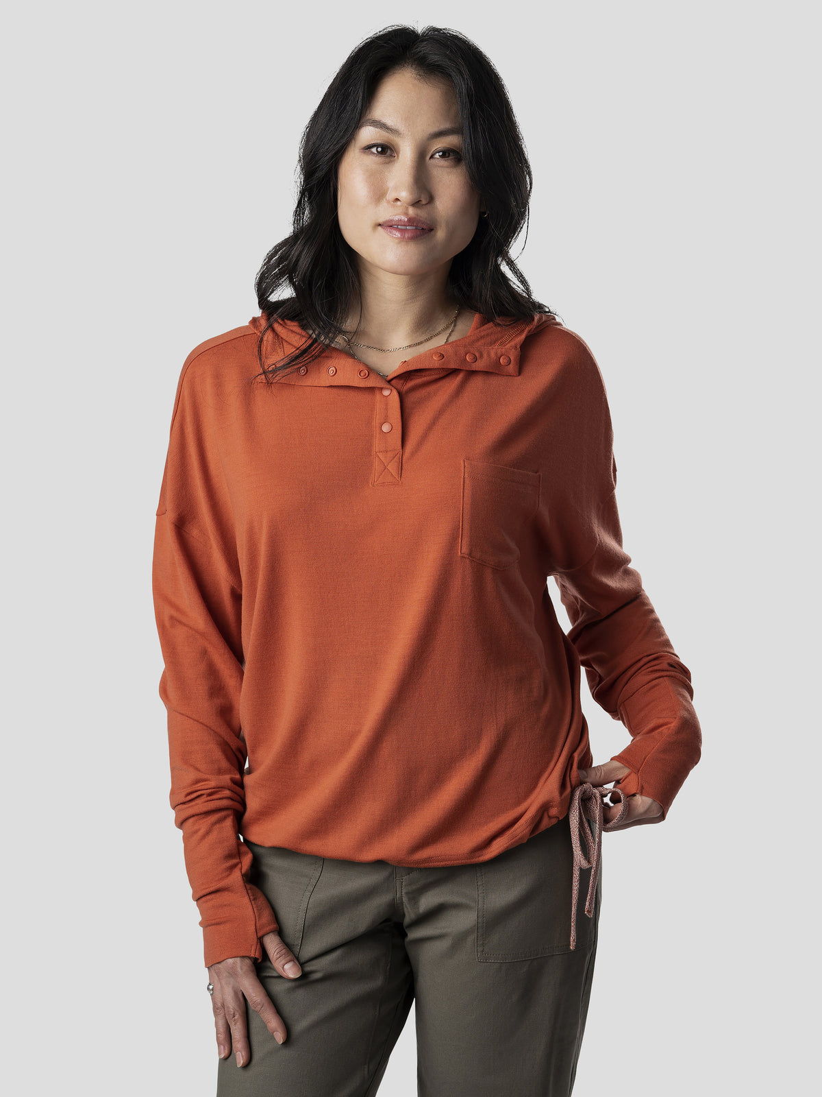 Women's Mesa Merino Hoodie - Cinnamon Teal