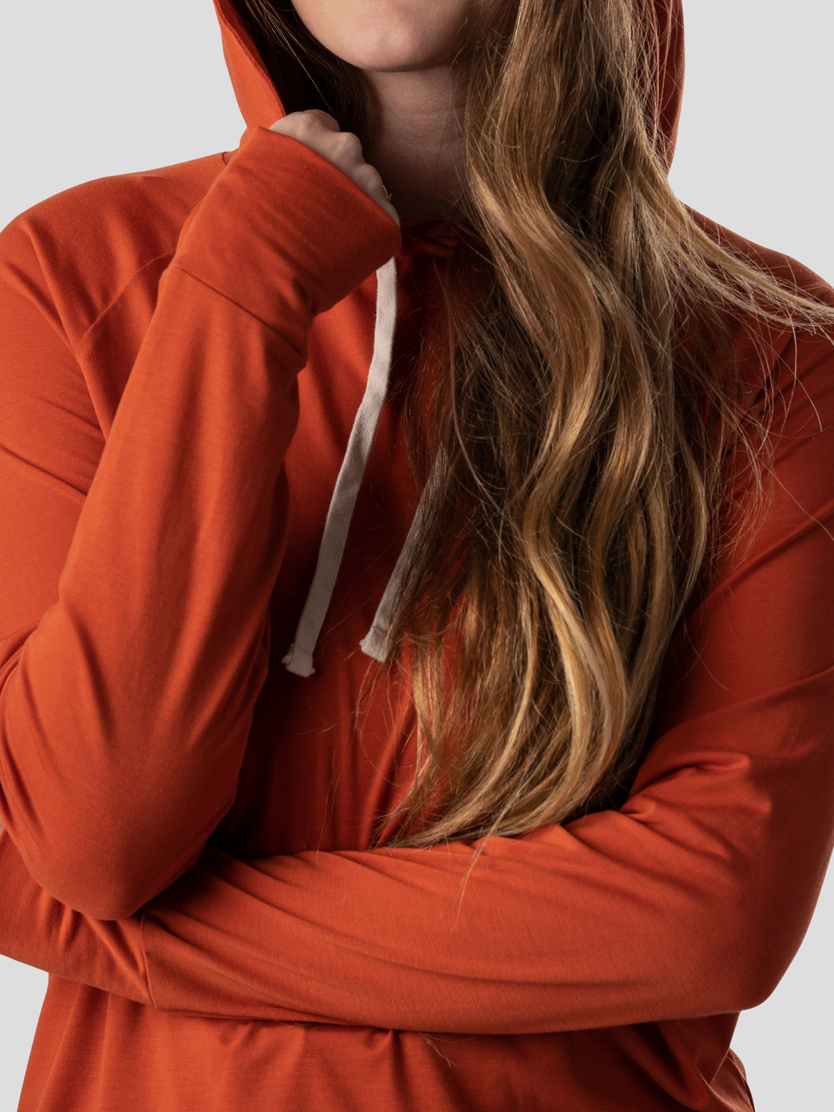 Women's Lightweight Bamboo Hoodie - Cinnamon Teal