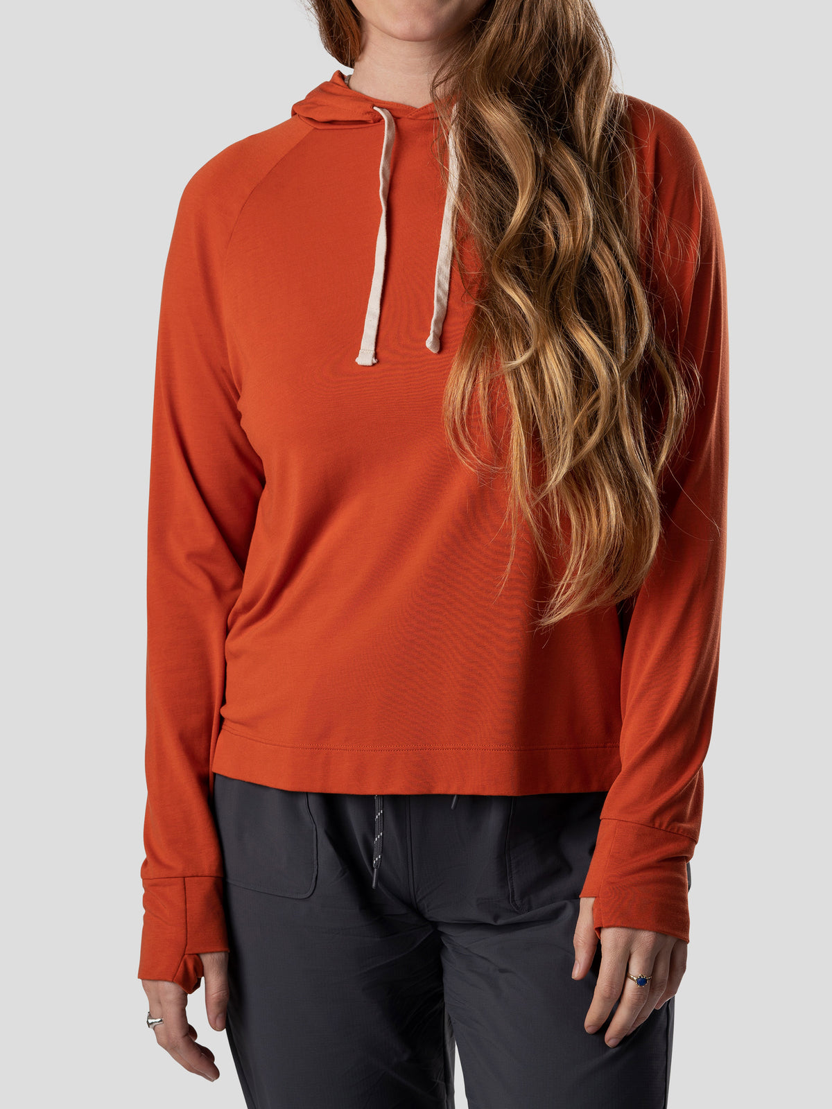 Women's Lightweight Bamboo Hoodie - Cinnamon Teal