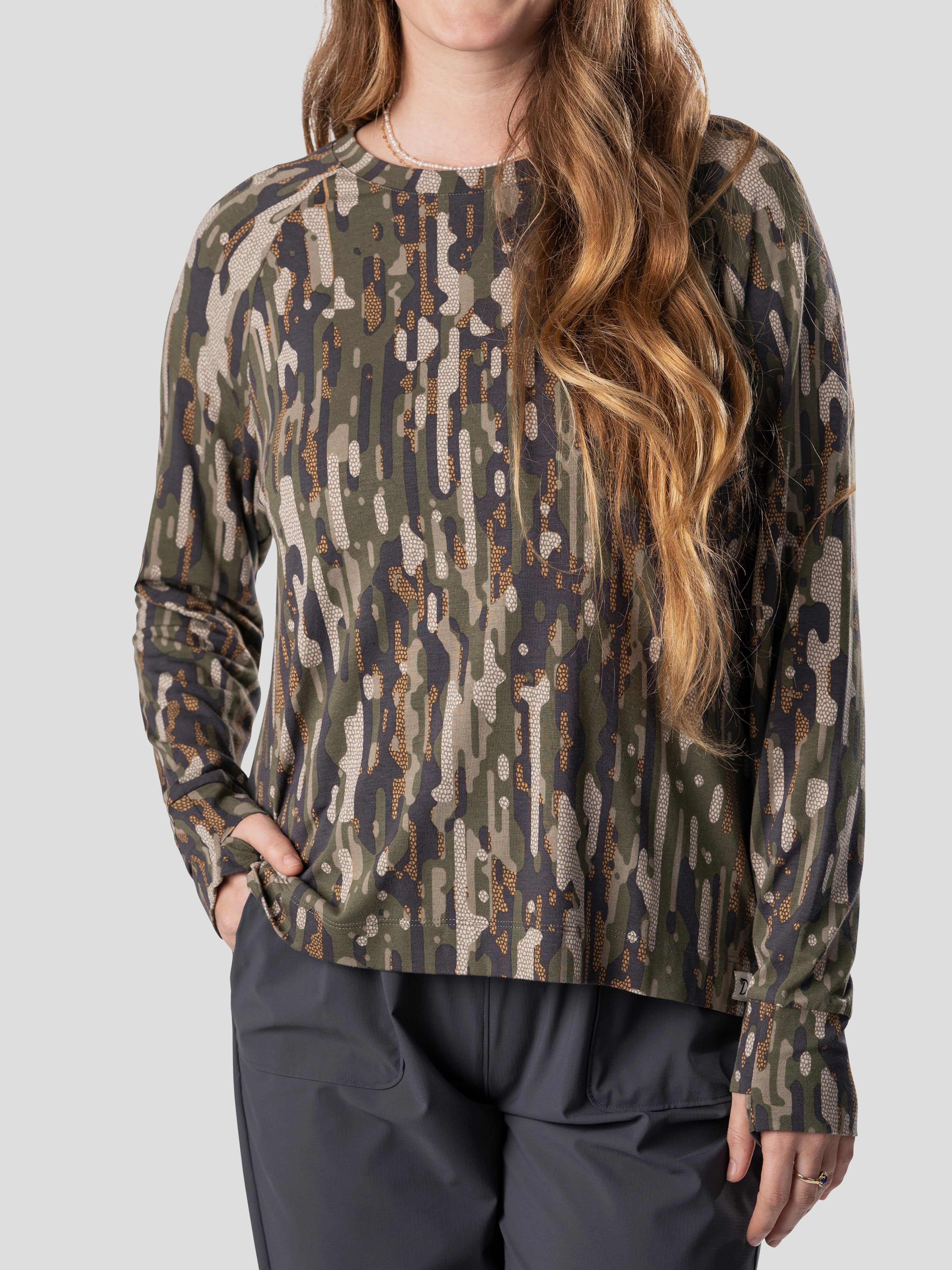 W's Original Bamboo Crew - Woodland