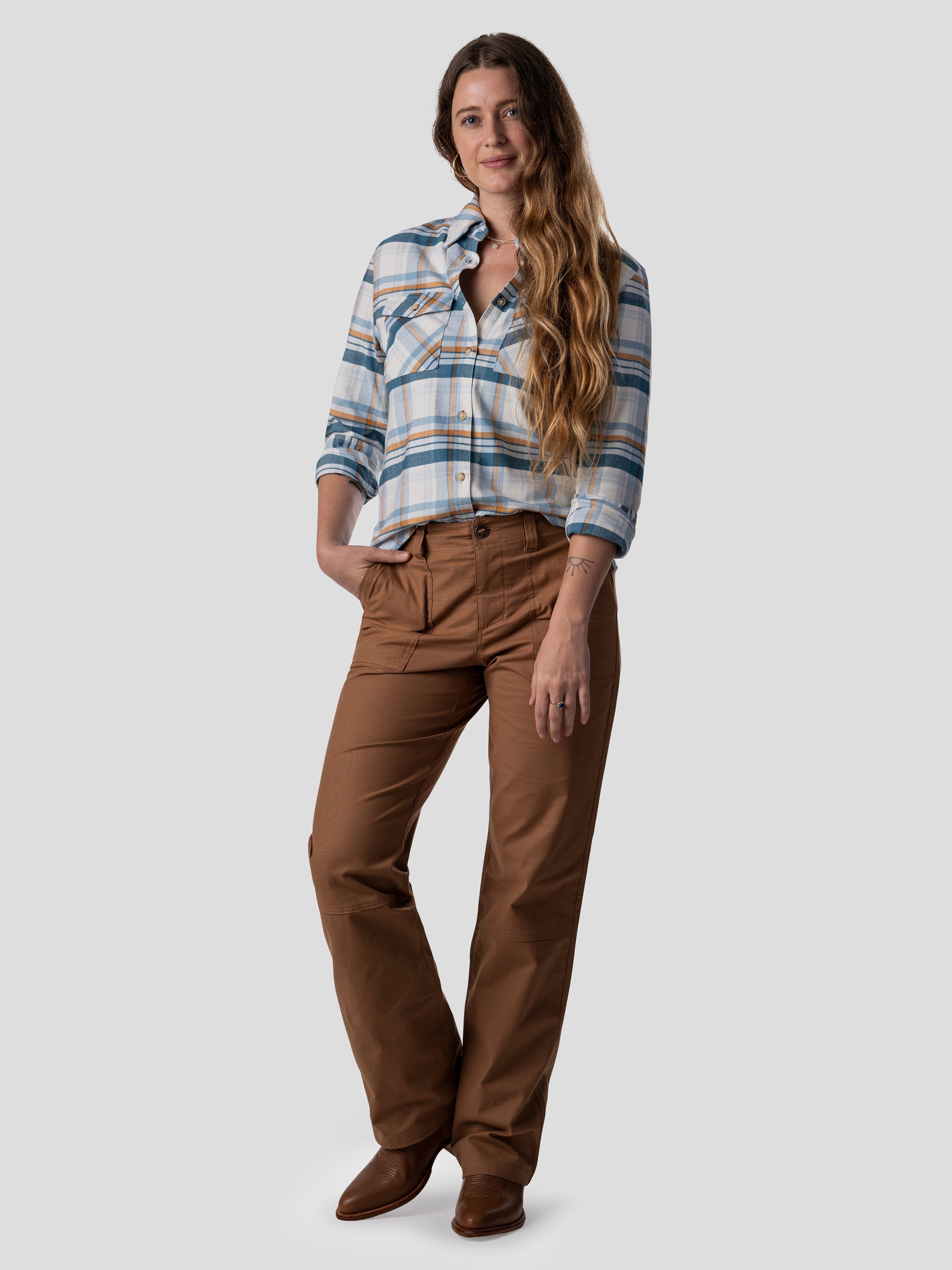 W's Trailhead Twill - Clear Skies Plaid