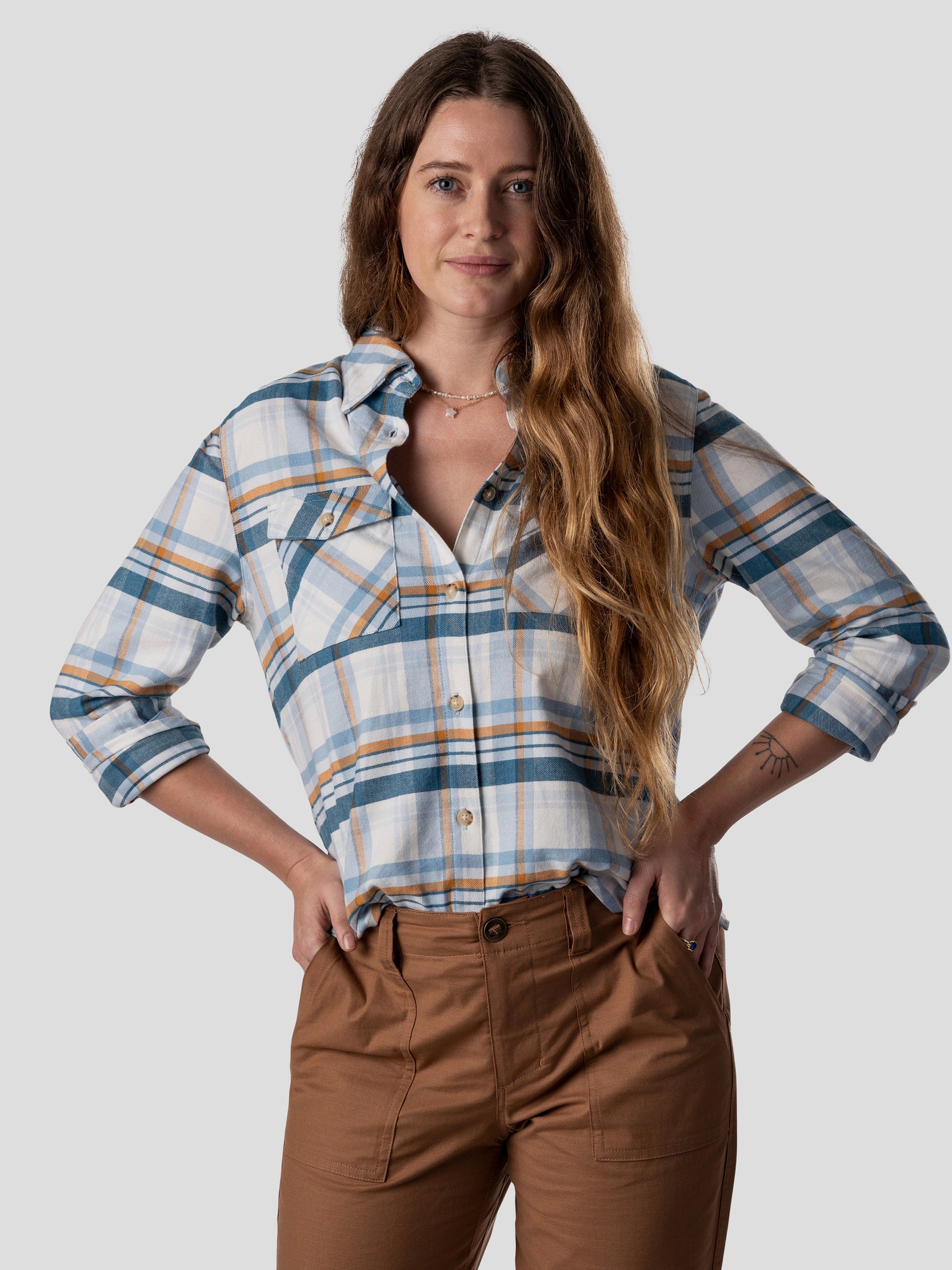 Women's Trailhead Twill Shirt - Channel Blue Plaid