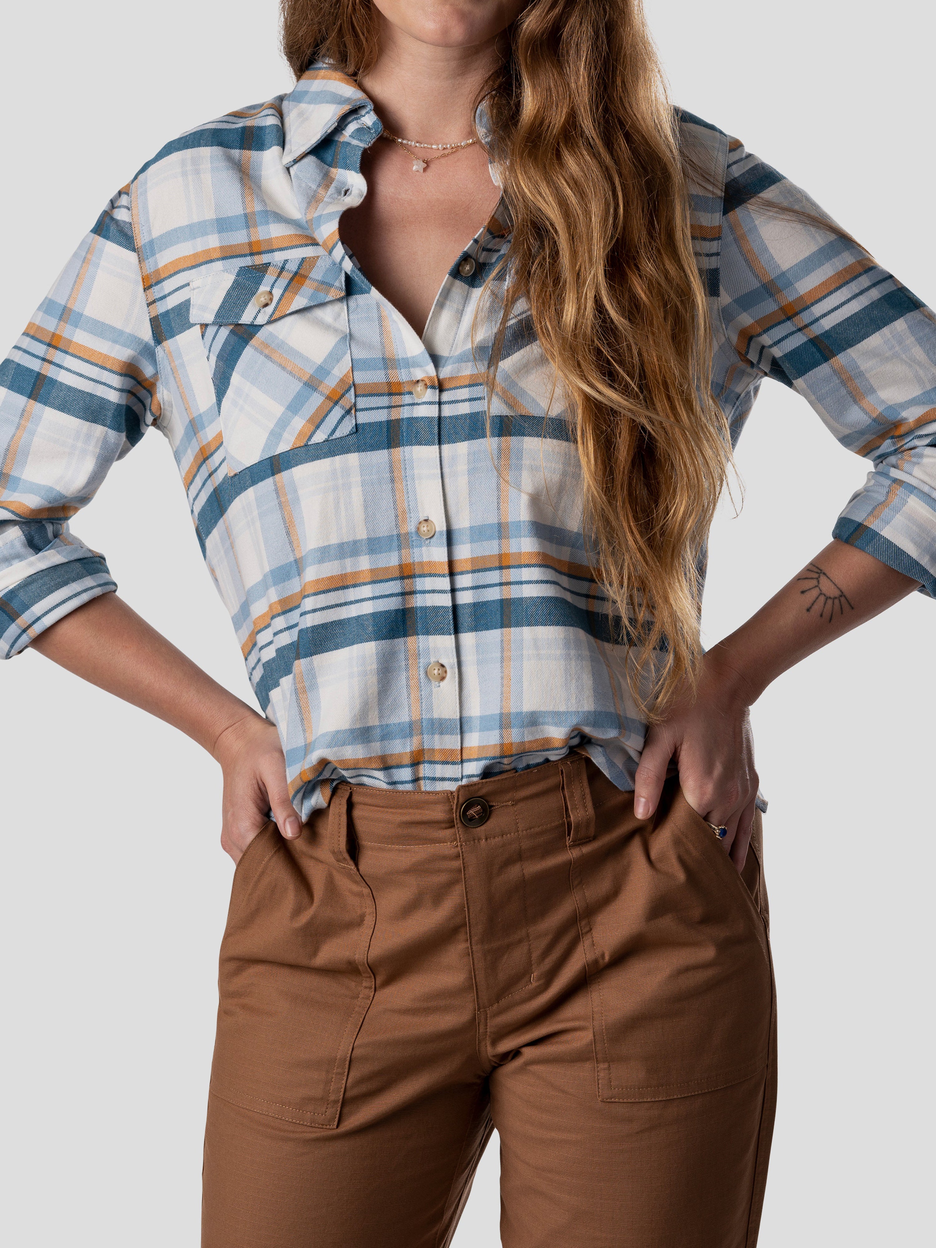 White checked hotsell shirt womens