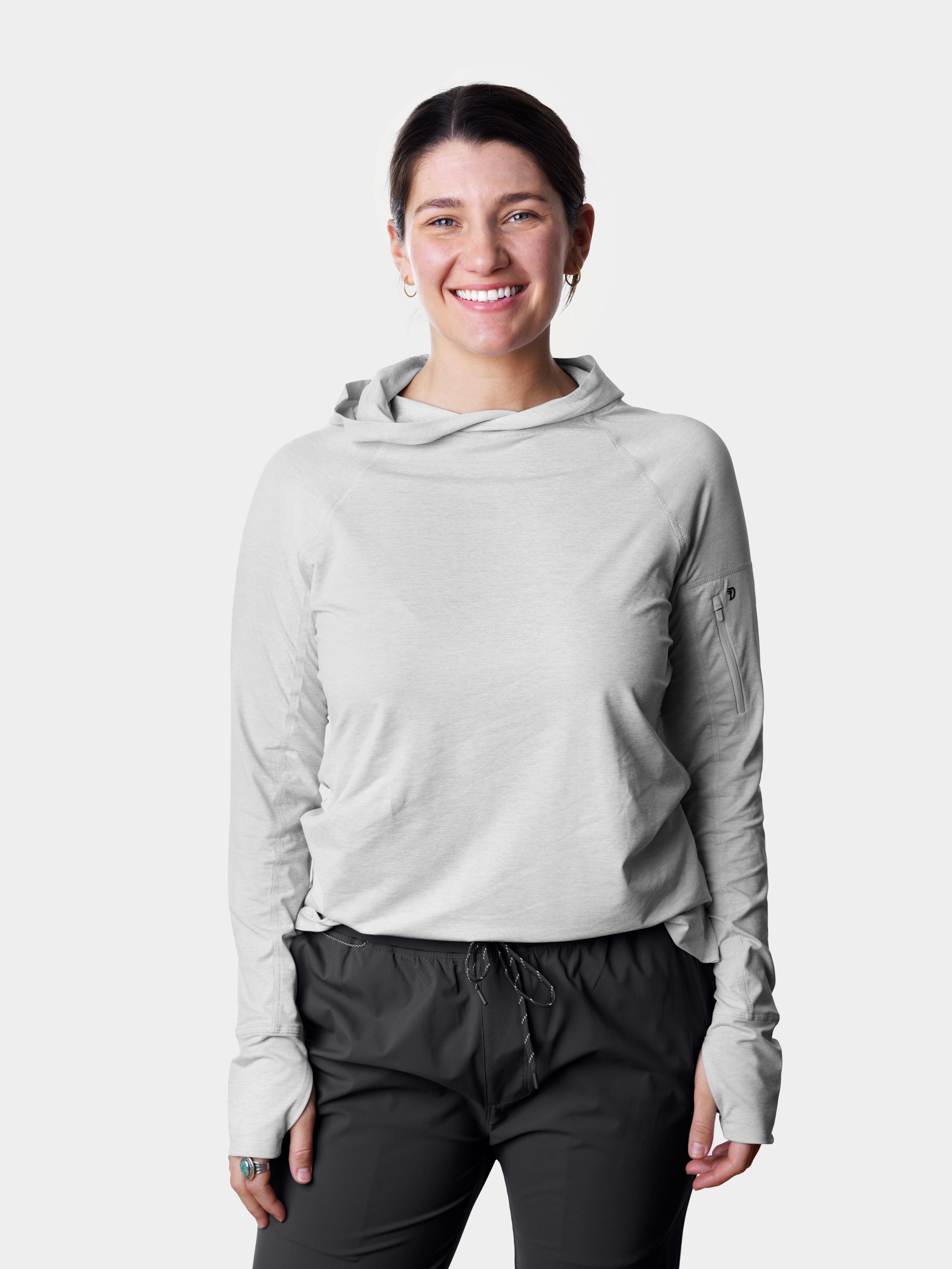 W's Rockport Hoodie - Heathered Silver King