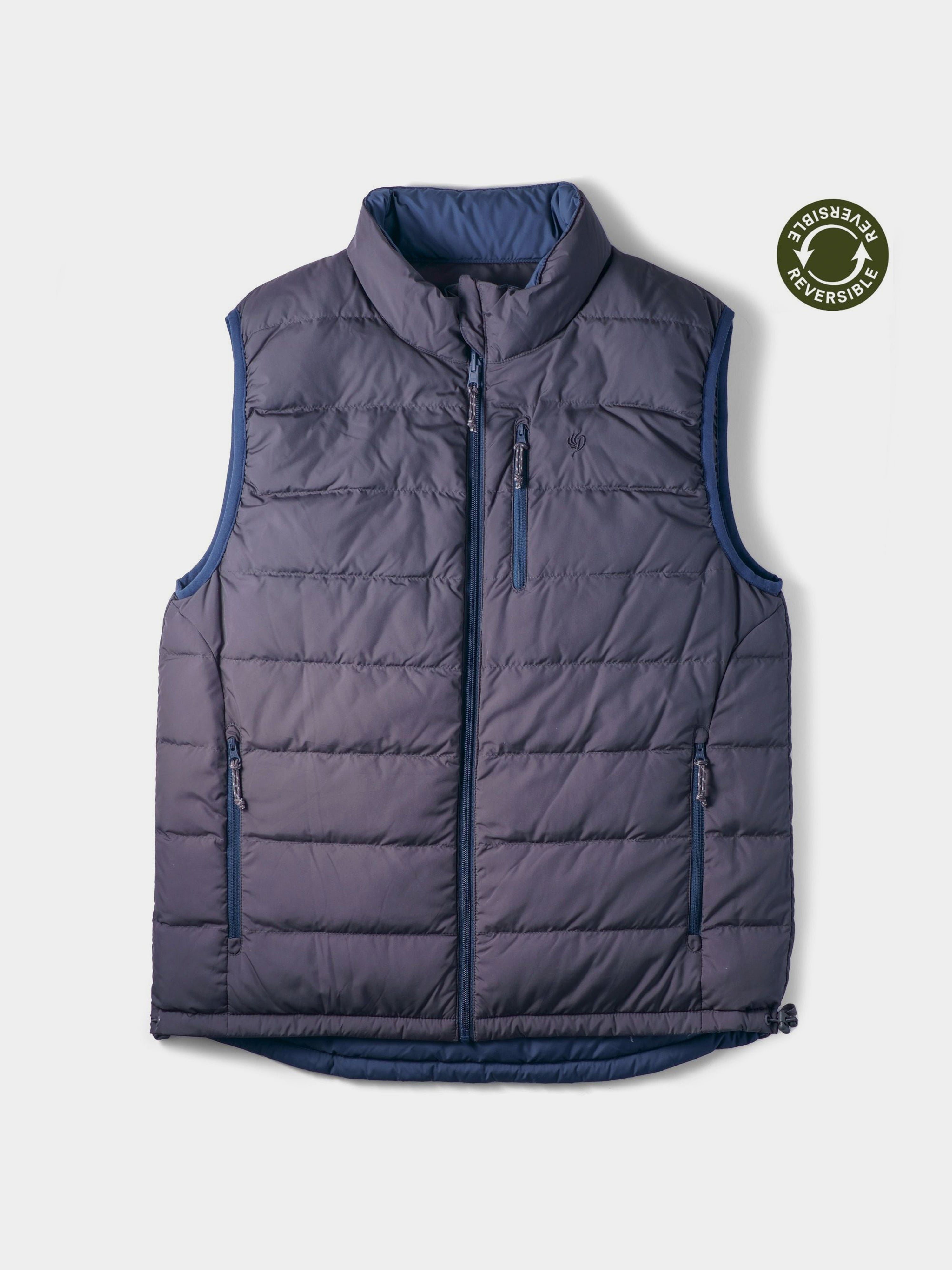 DryDown Reversible Vest - Faded Navy/Charcoal – Duck Camp
