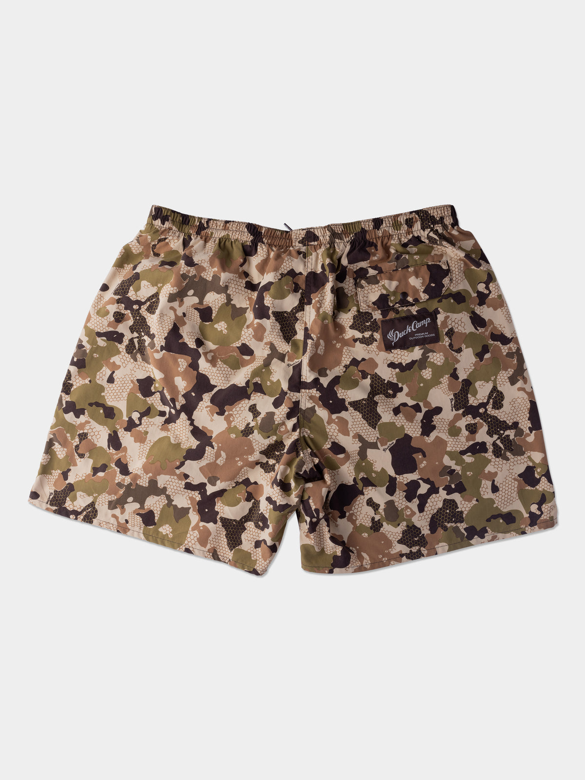 Duck Camp Scout Shorts 7 - Wetland Camouflage | Hunting Shorts, Swim Trunks, S / 7