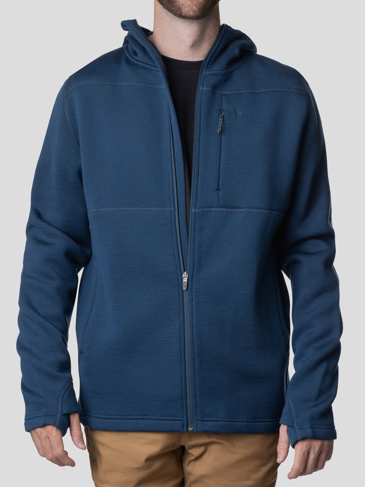 Barnburner Full Zip Hoodie - Faded Navy – Duck Camp