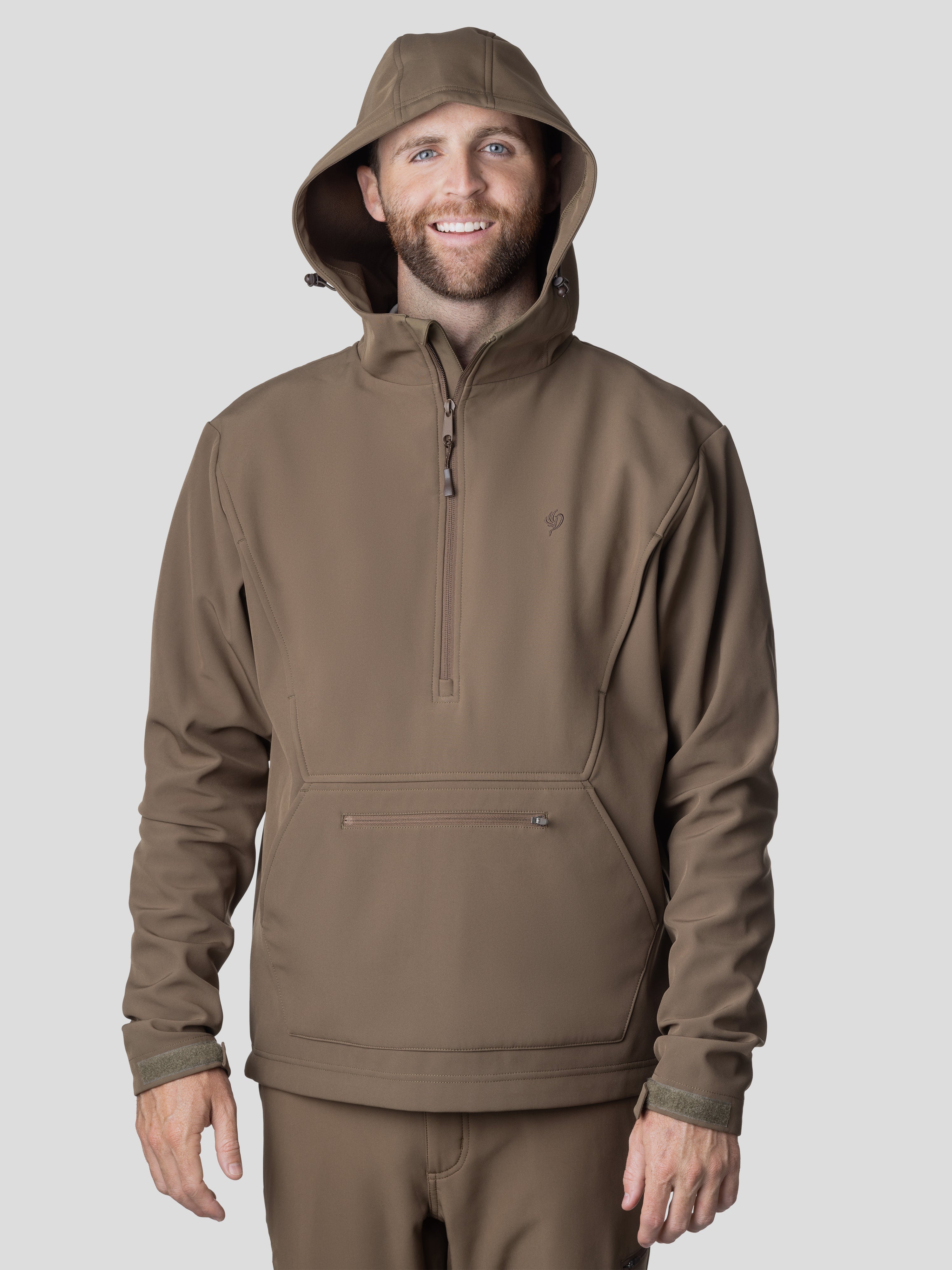 Contact Softshell Hoodie Pin Oak Duck Camp